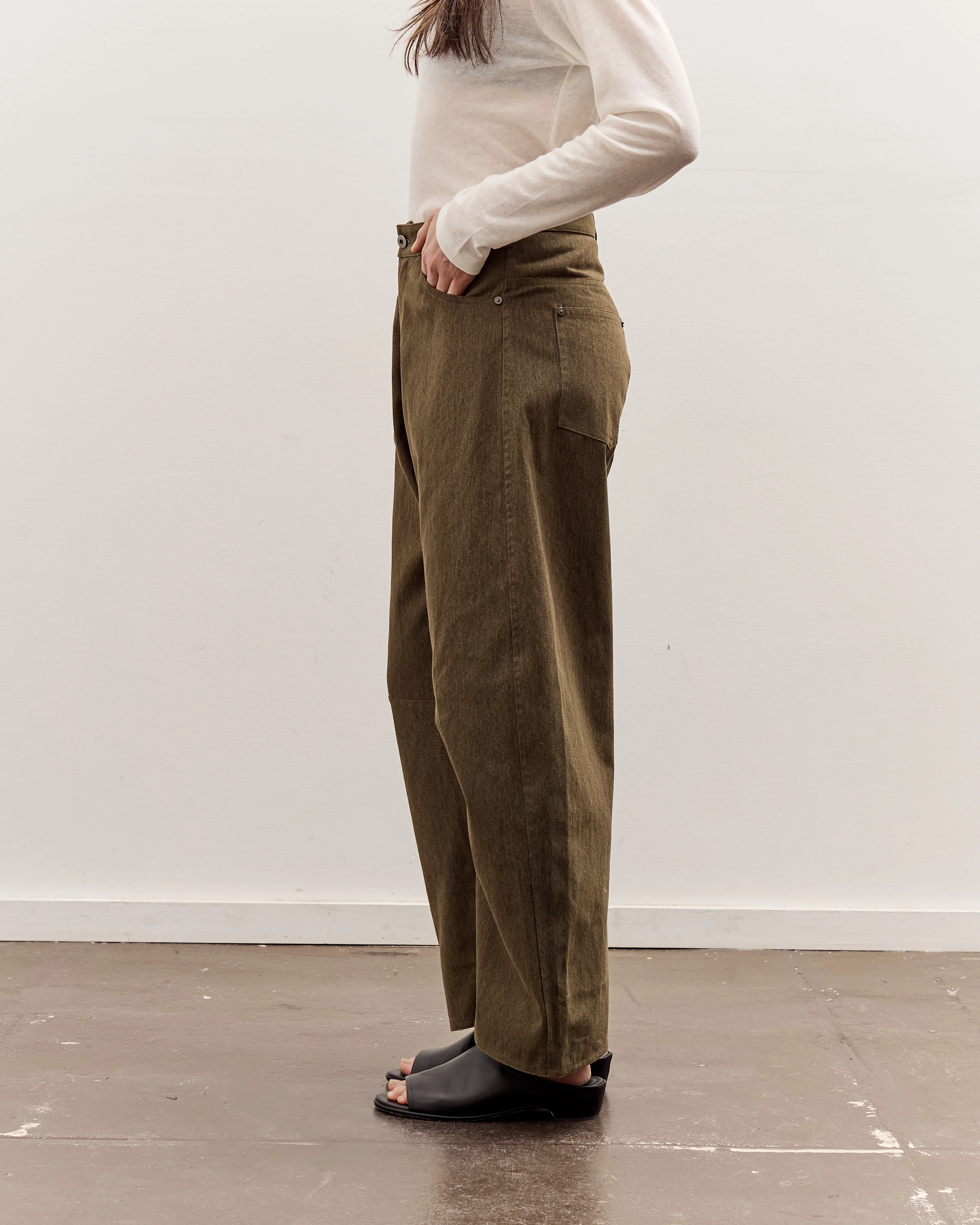 7115 by Szeki Curve Legged Work Trouser, Olive Green - Image 4