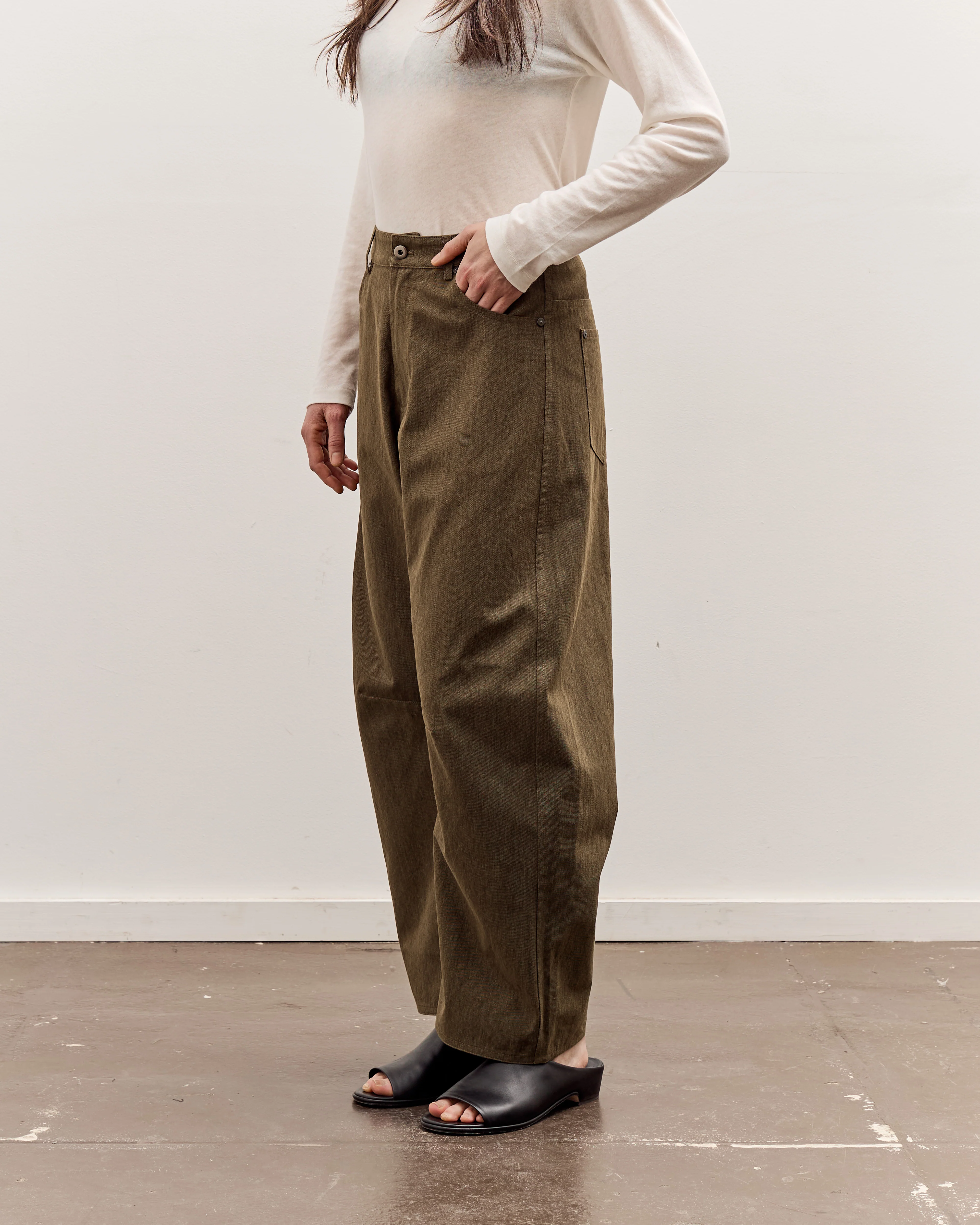 7115 by Szeki Curve Legged Work Trouser, Olive Green - Image 5