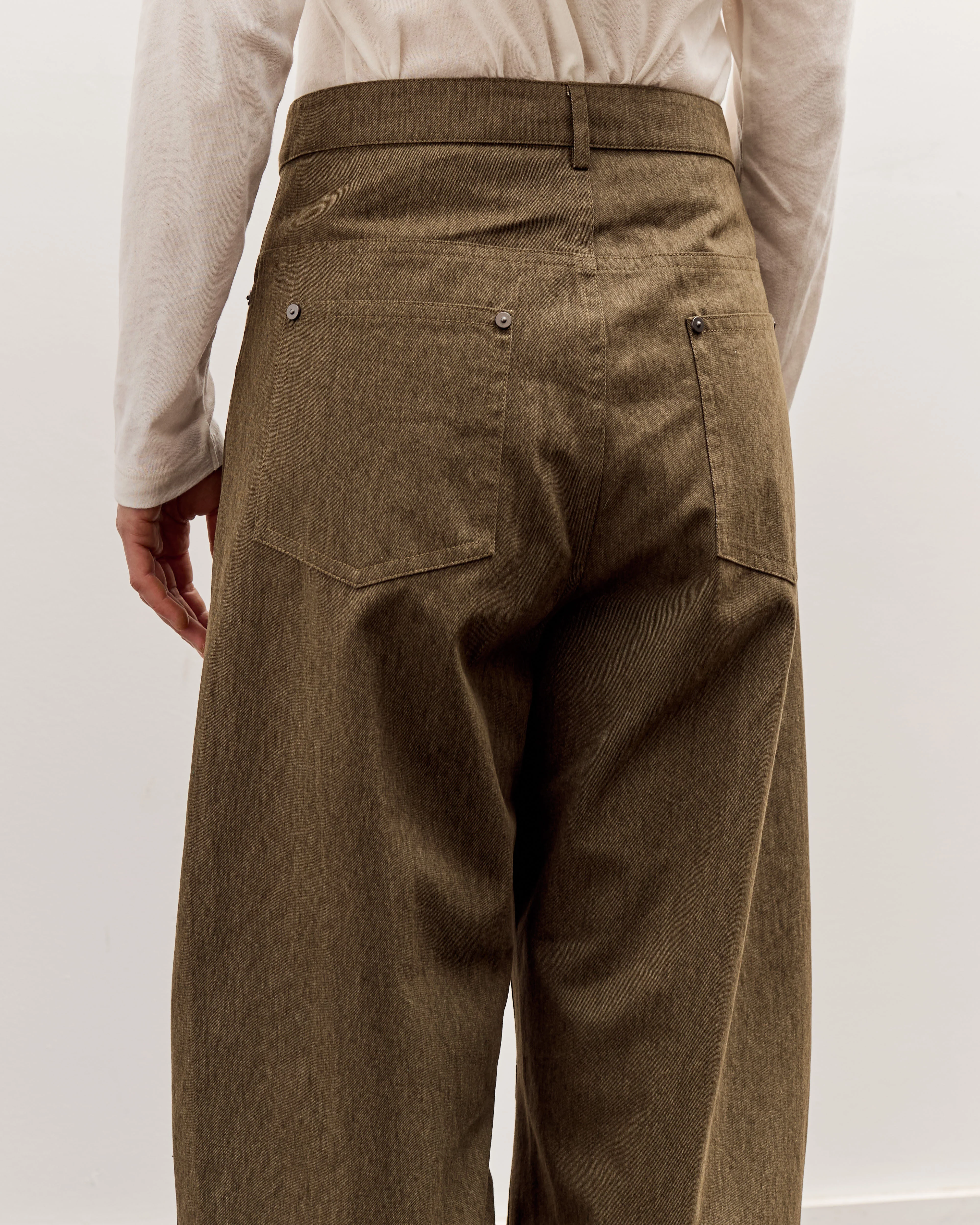 7115 by Szeki Curve Legged Work Trouser, Olive Green - Image 7