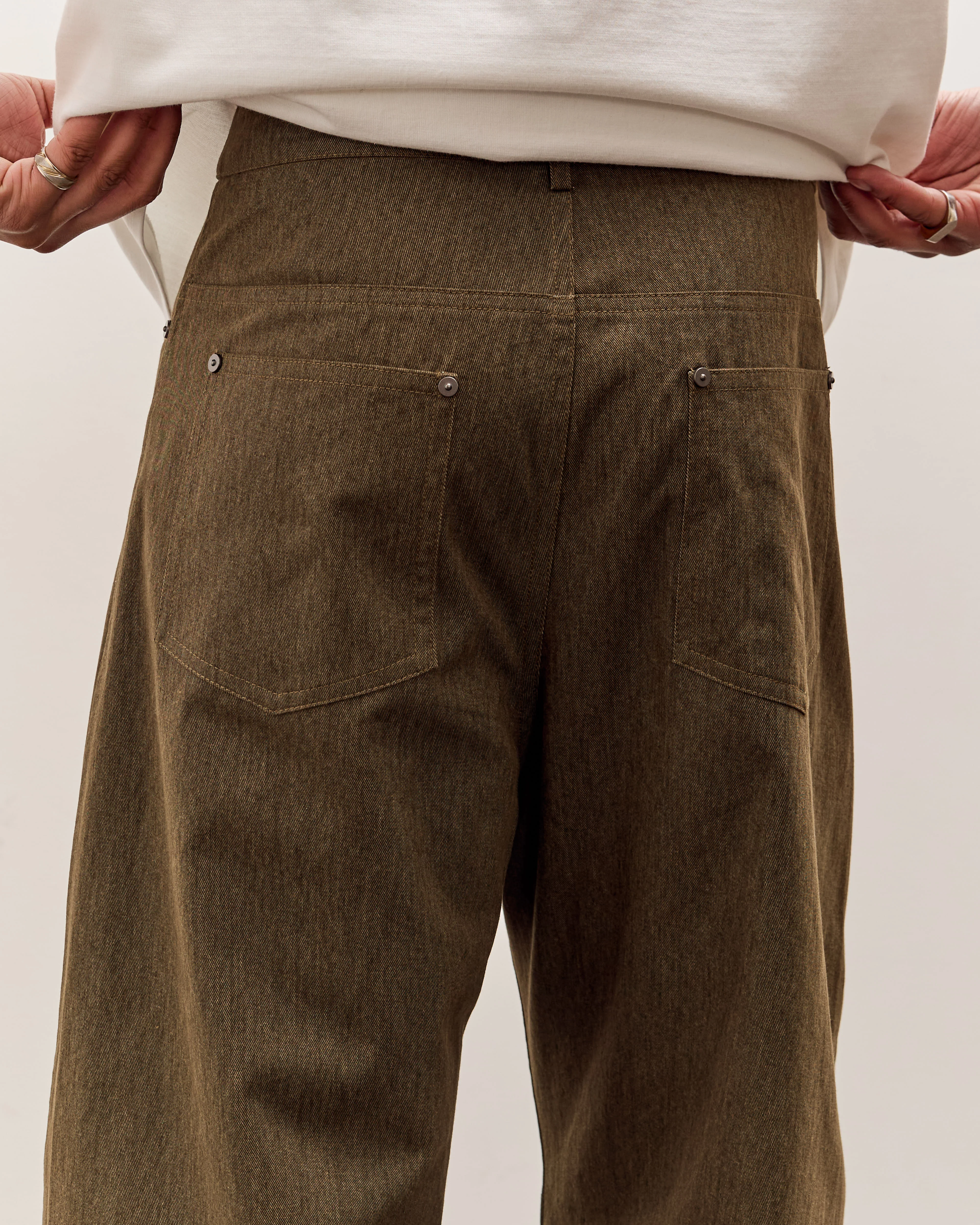 7115 by Szeki Curve Legged Work Trouser Unisex, Olive Green - Image 7
