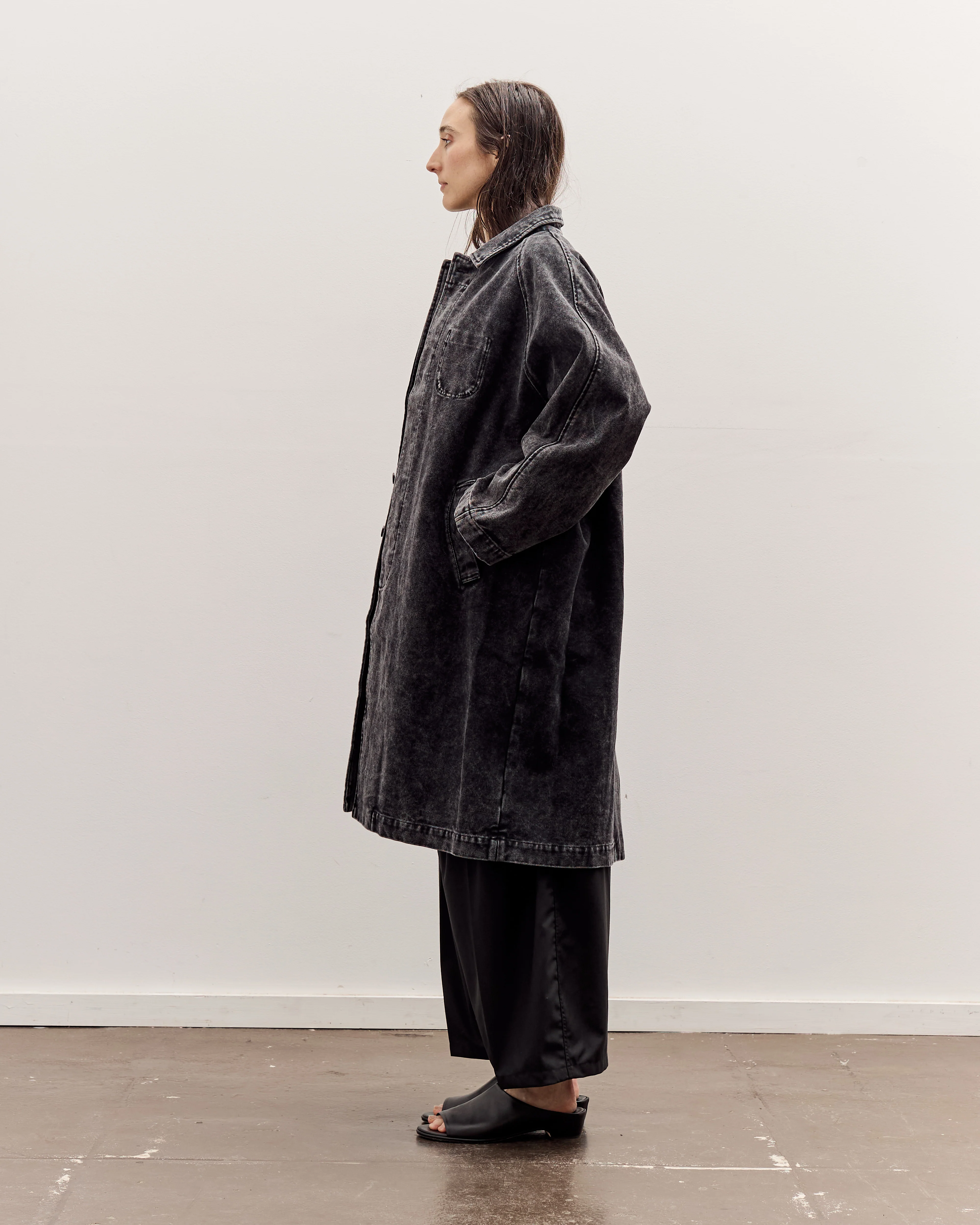 7115 by Szeki Fall Duster, Spotted Washed Black - Image 5