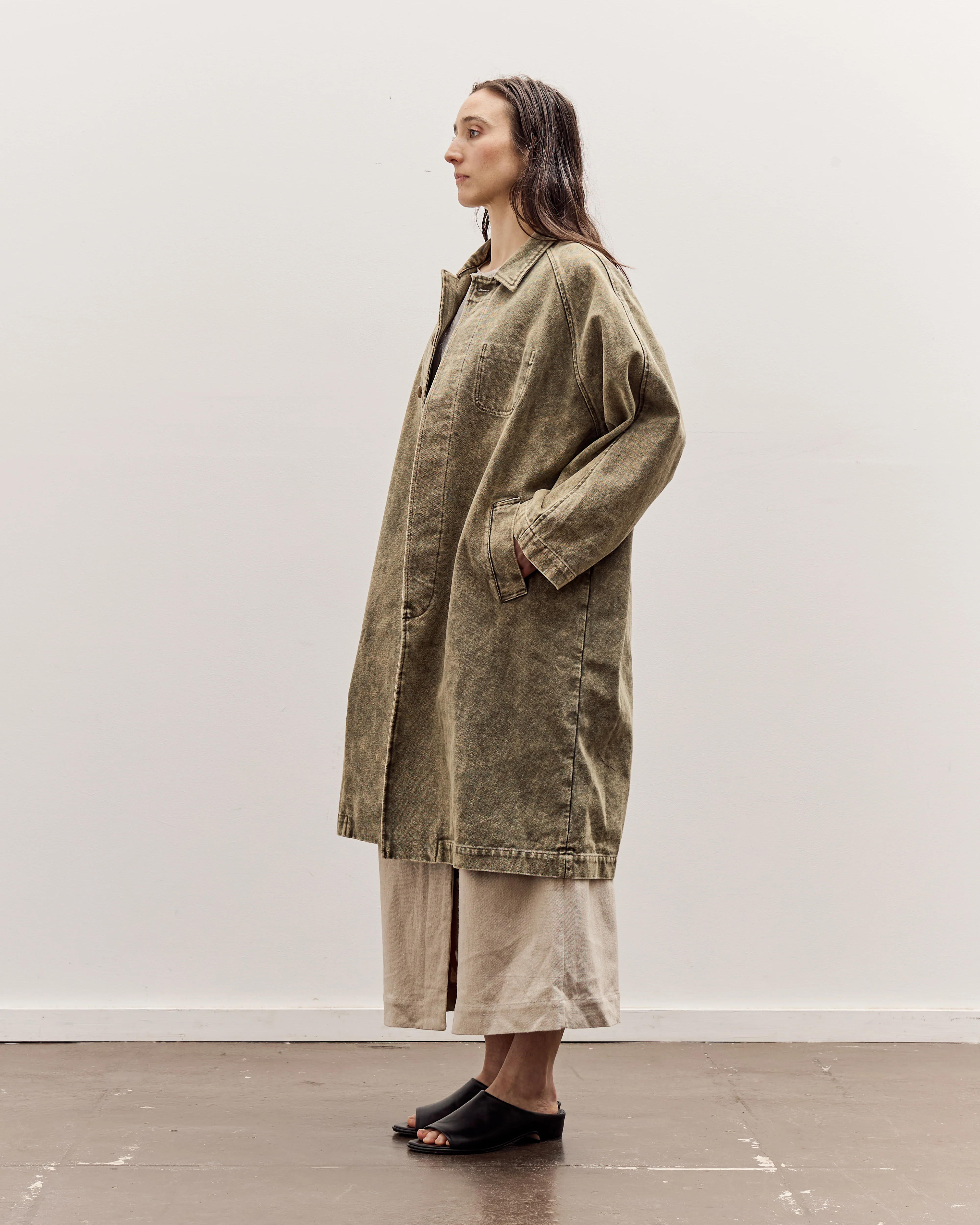 7115 by Szeki Fall Duster, Spotted Washed Olive - Image 4
