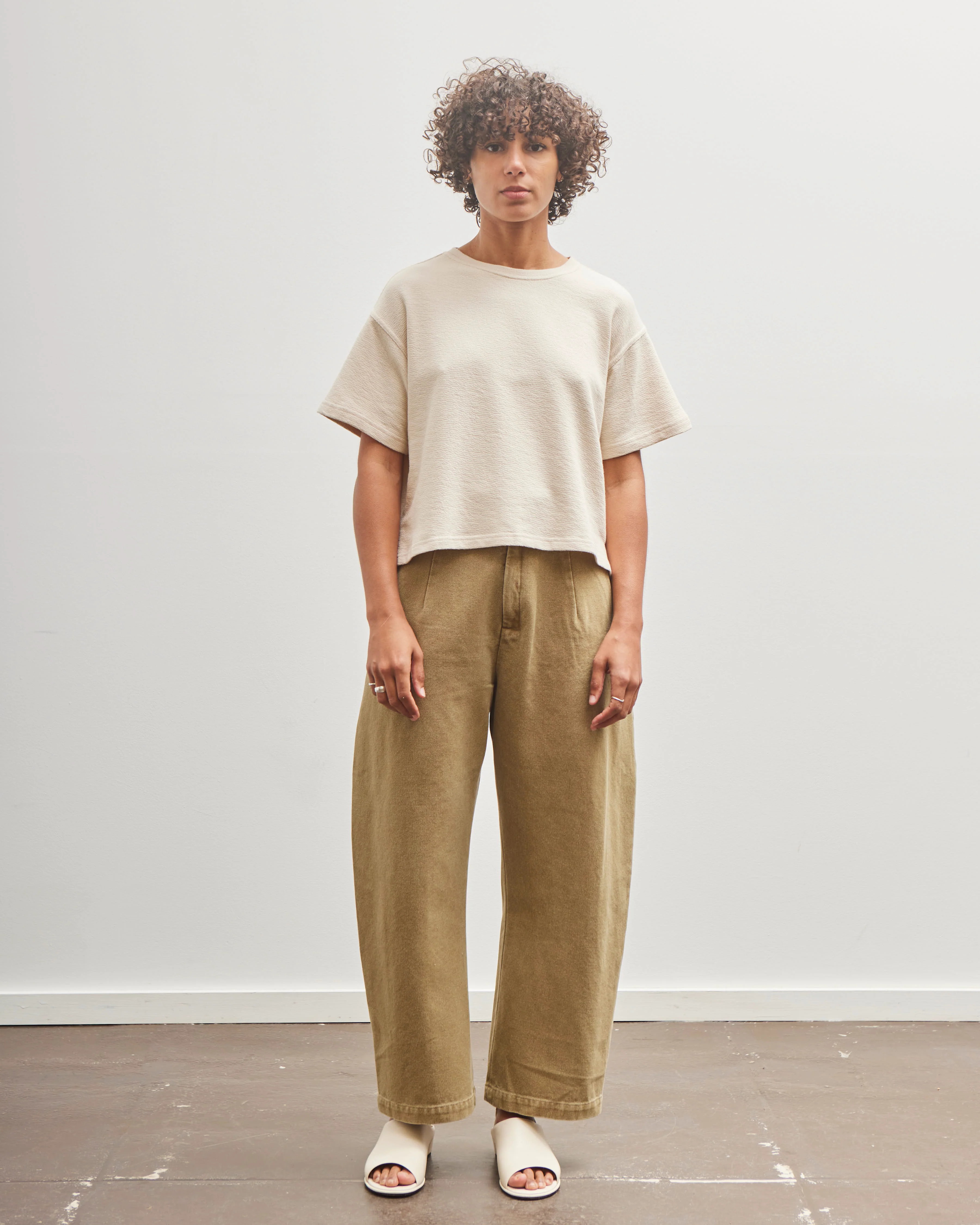 7115 by Szeki Signature Cropped Tee, Oatmeal - Image 3