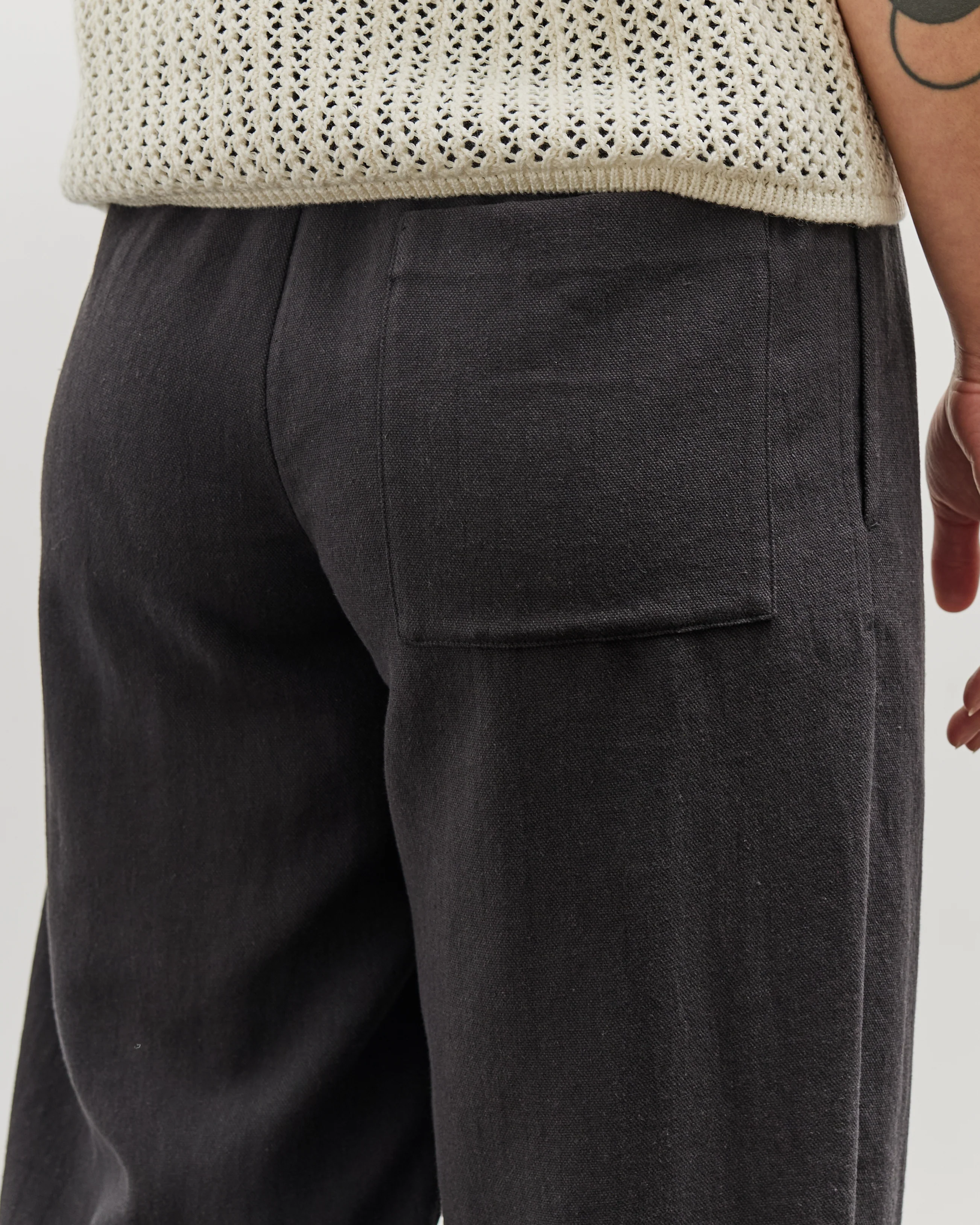 7115 by Szeki Signature Elastic Pull-Up Trouser, Black - Image 5