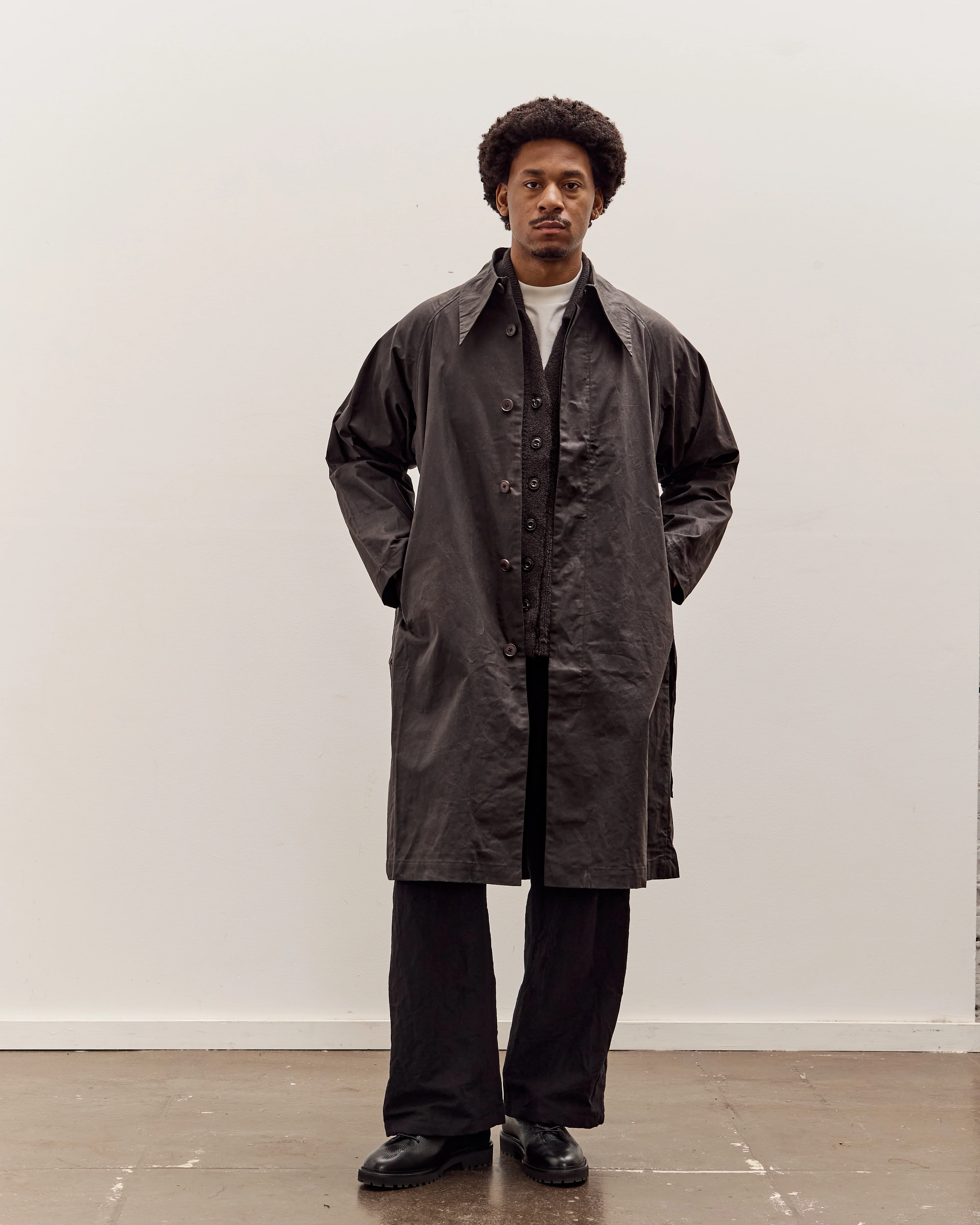 7115 by Szeki Spring Trench Overcoat - Waxed Edition Unisex, Charcoal - Image 3