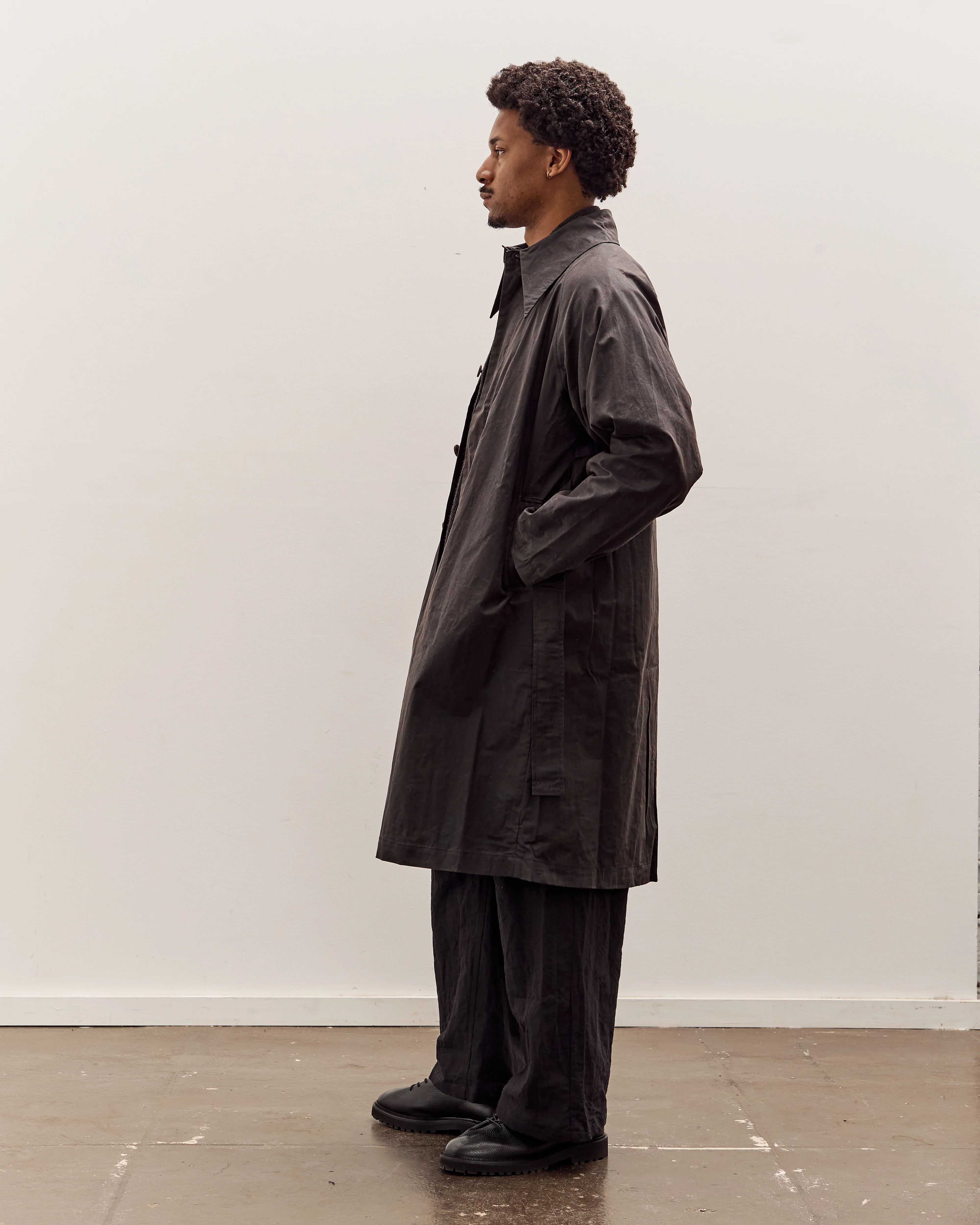 7115 by Szeki Spring Trench Overcoat - Waxed Edition Unisex, Charcoal - Image 5