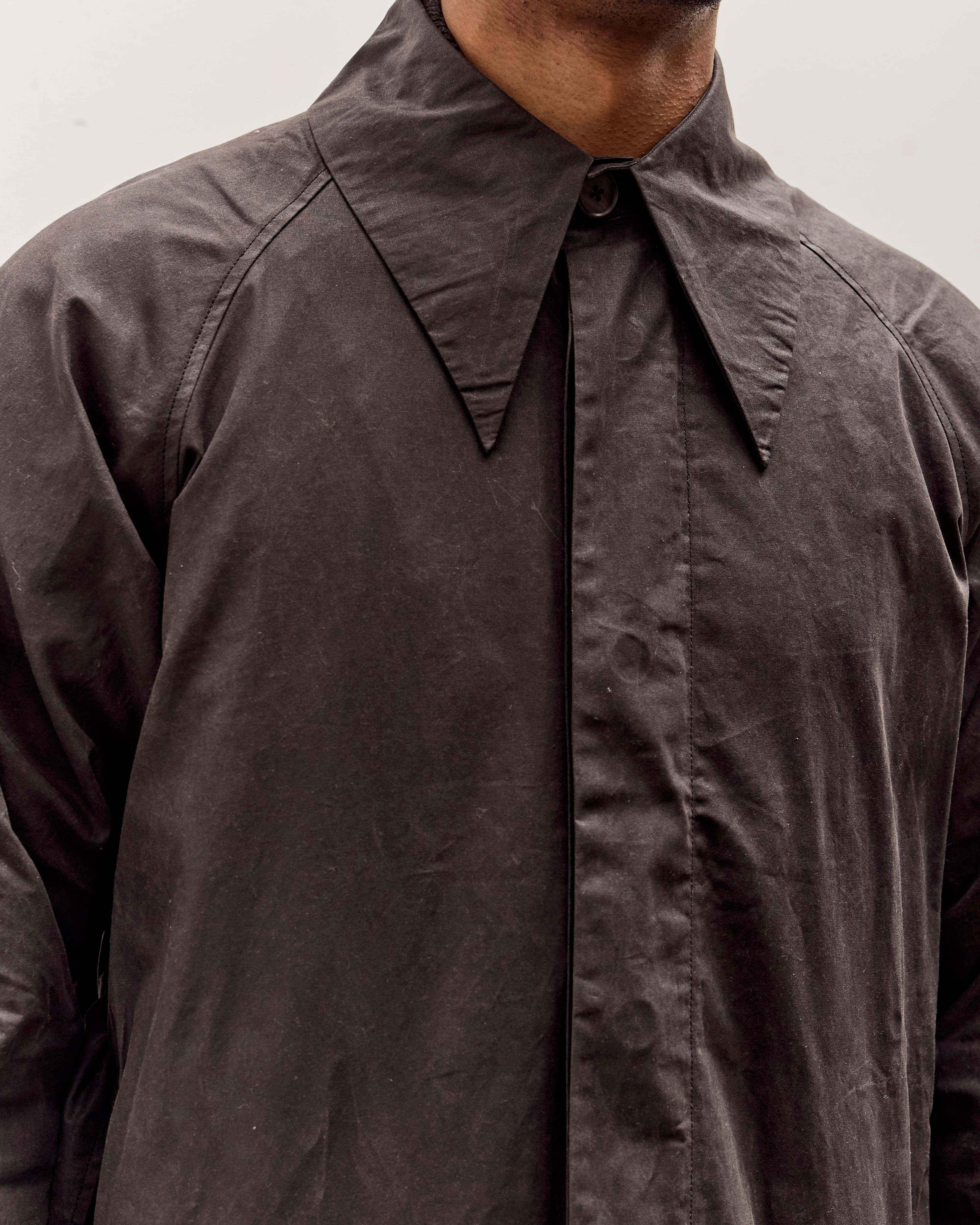 7115 by Szeki Spring Trench Overcoat - Waxed Edition Unisex, Charcoal - Image 8