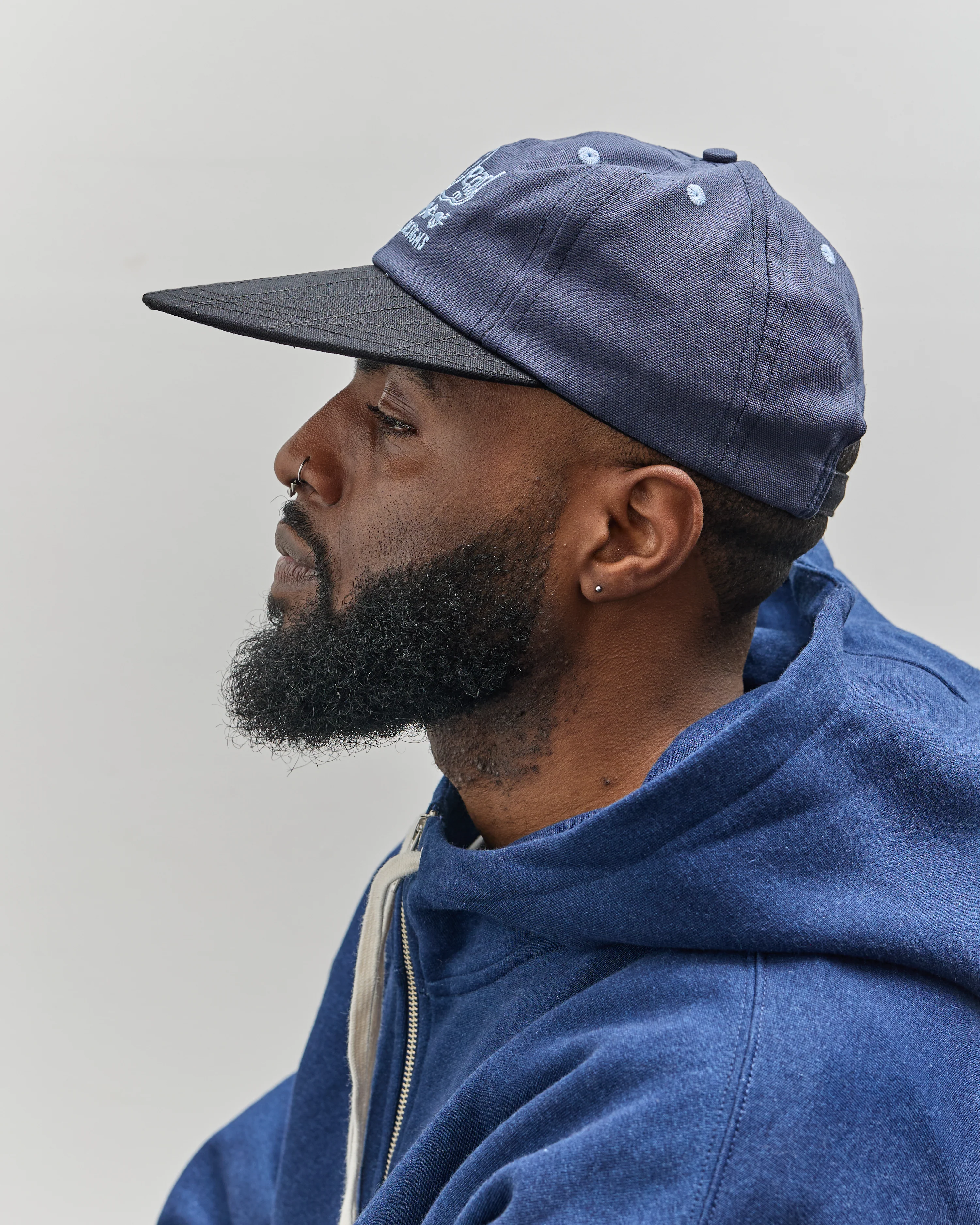 Brain Dead California Design Long Brim Hat, Navy - Image 4