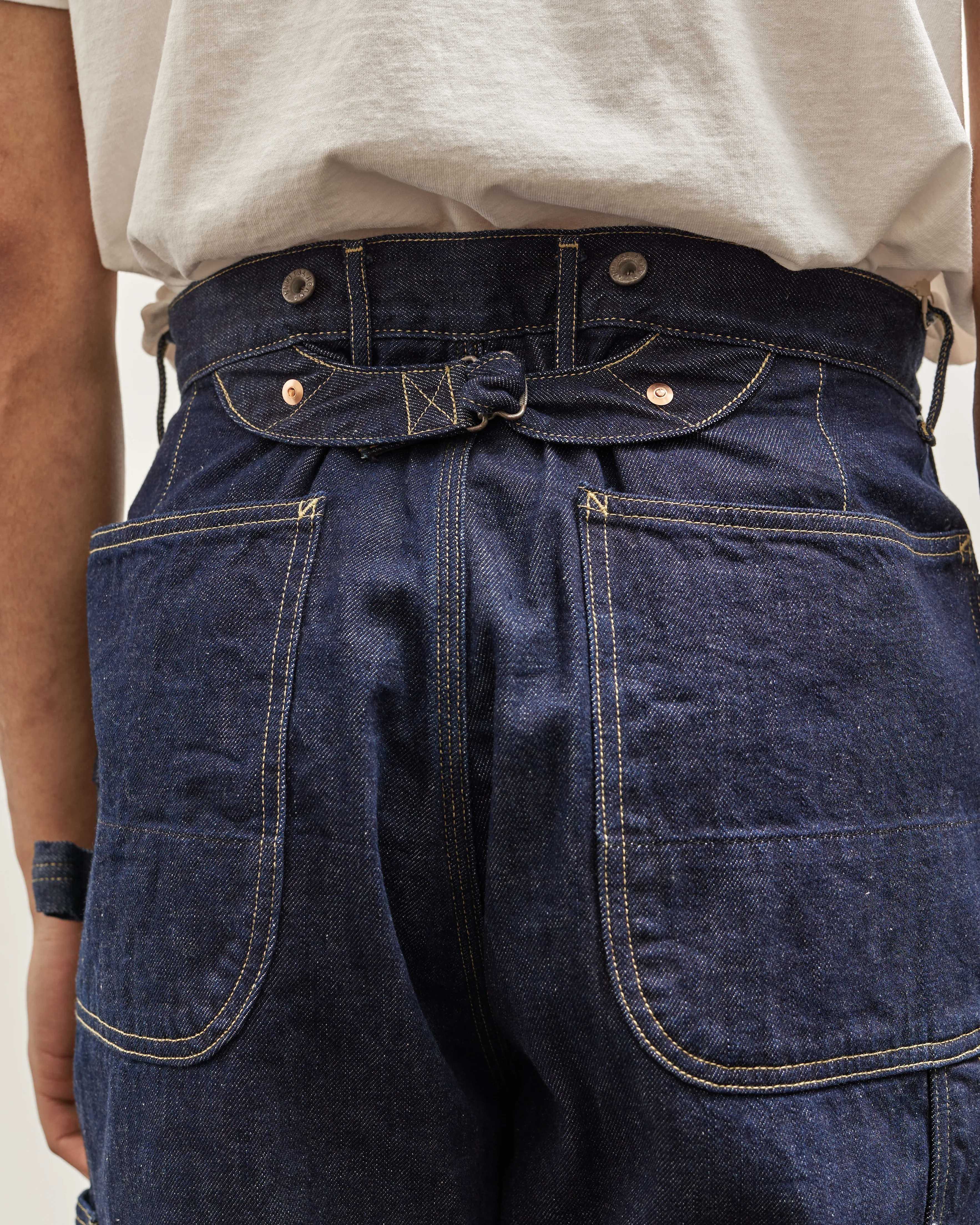 Kapital Unisex 11.5oz Denim Lumber Pant, Indigo - Image 8