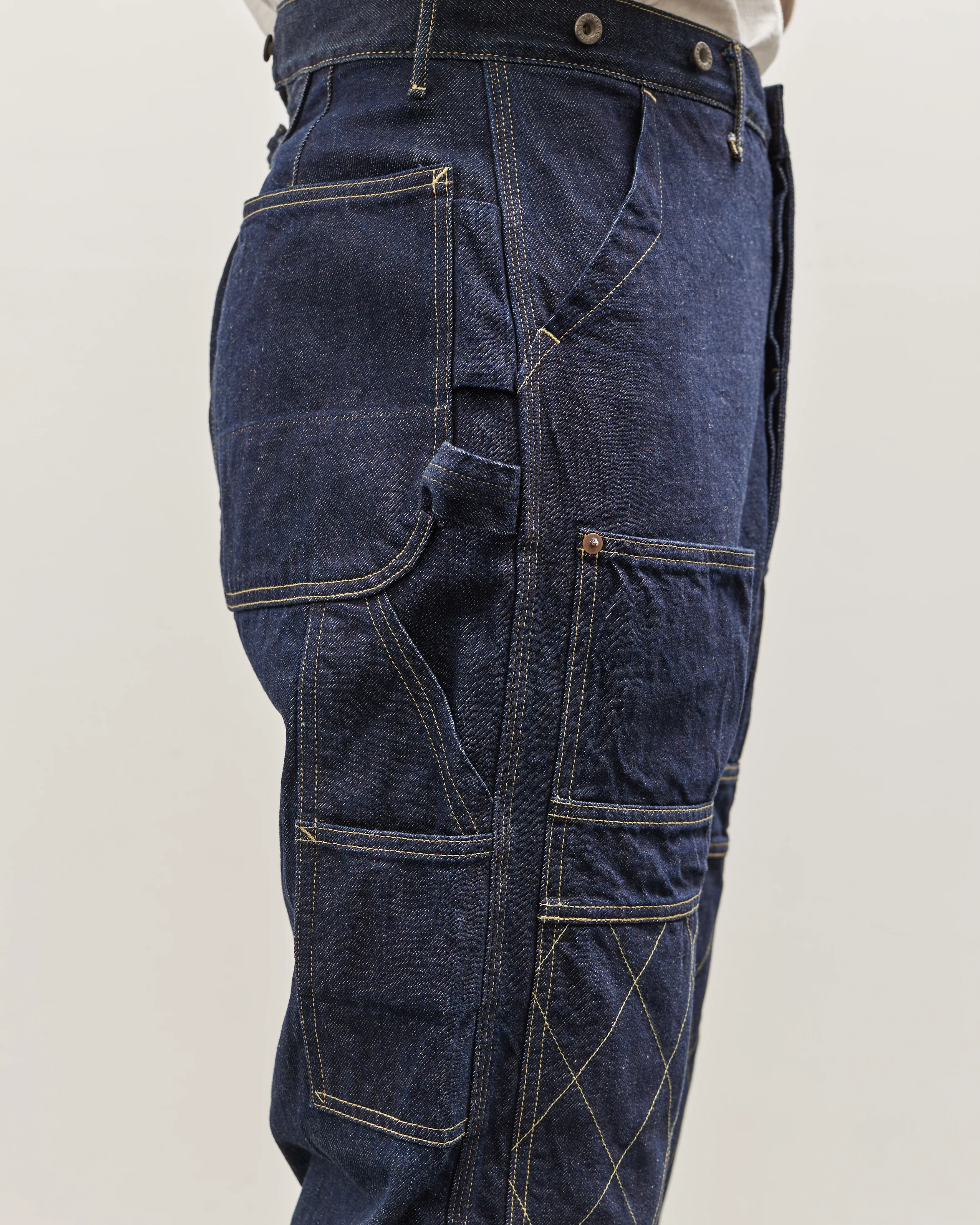 Kapital Unisex 11.5oz Denim Lumber Pant, Indigo - Image 9
