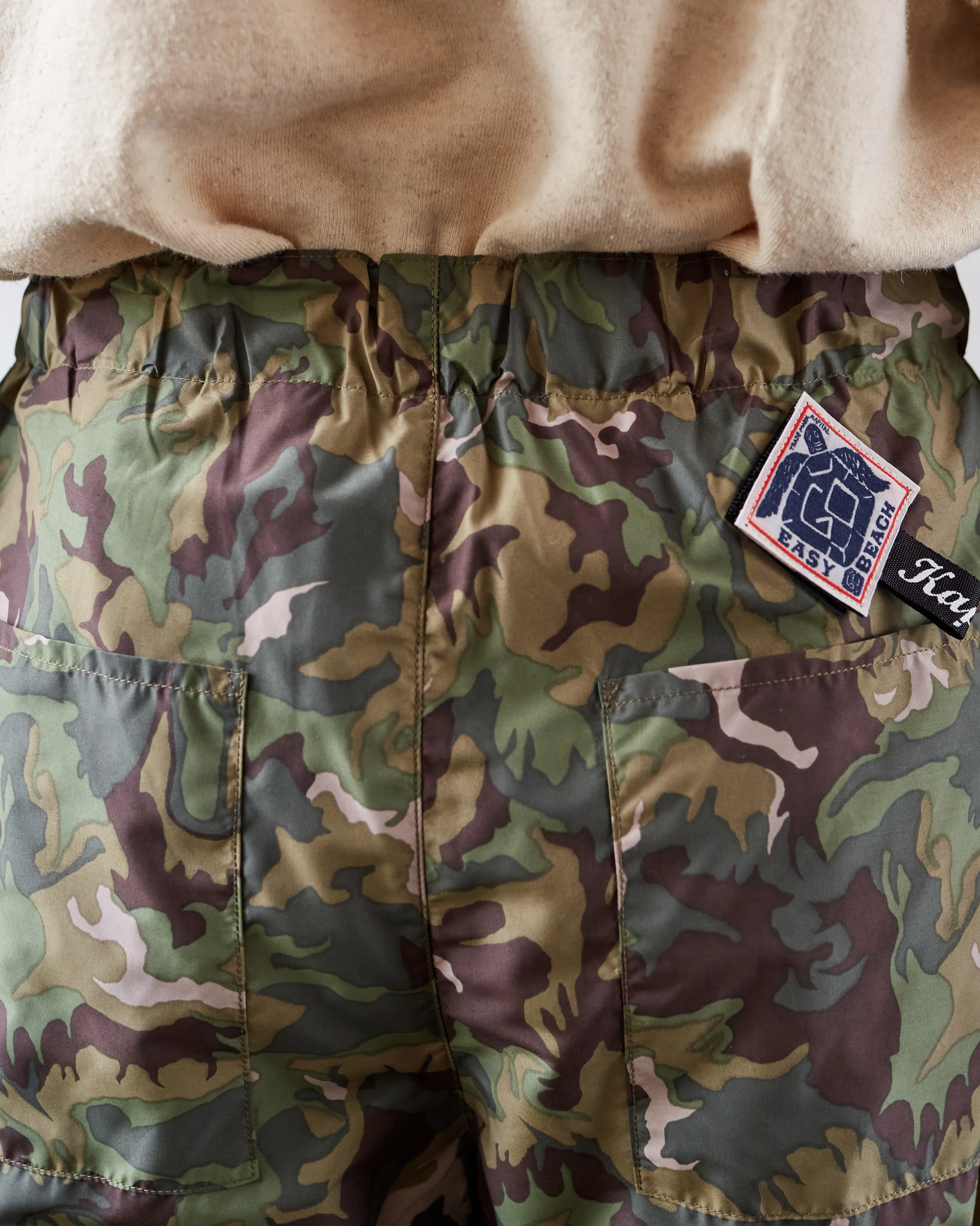 Kapital Taffeta Easy Beach Go Pants, Peace Camo - Image 10