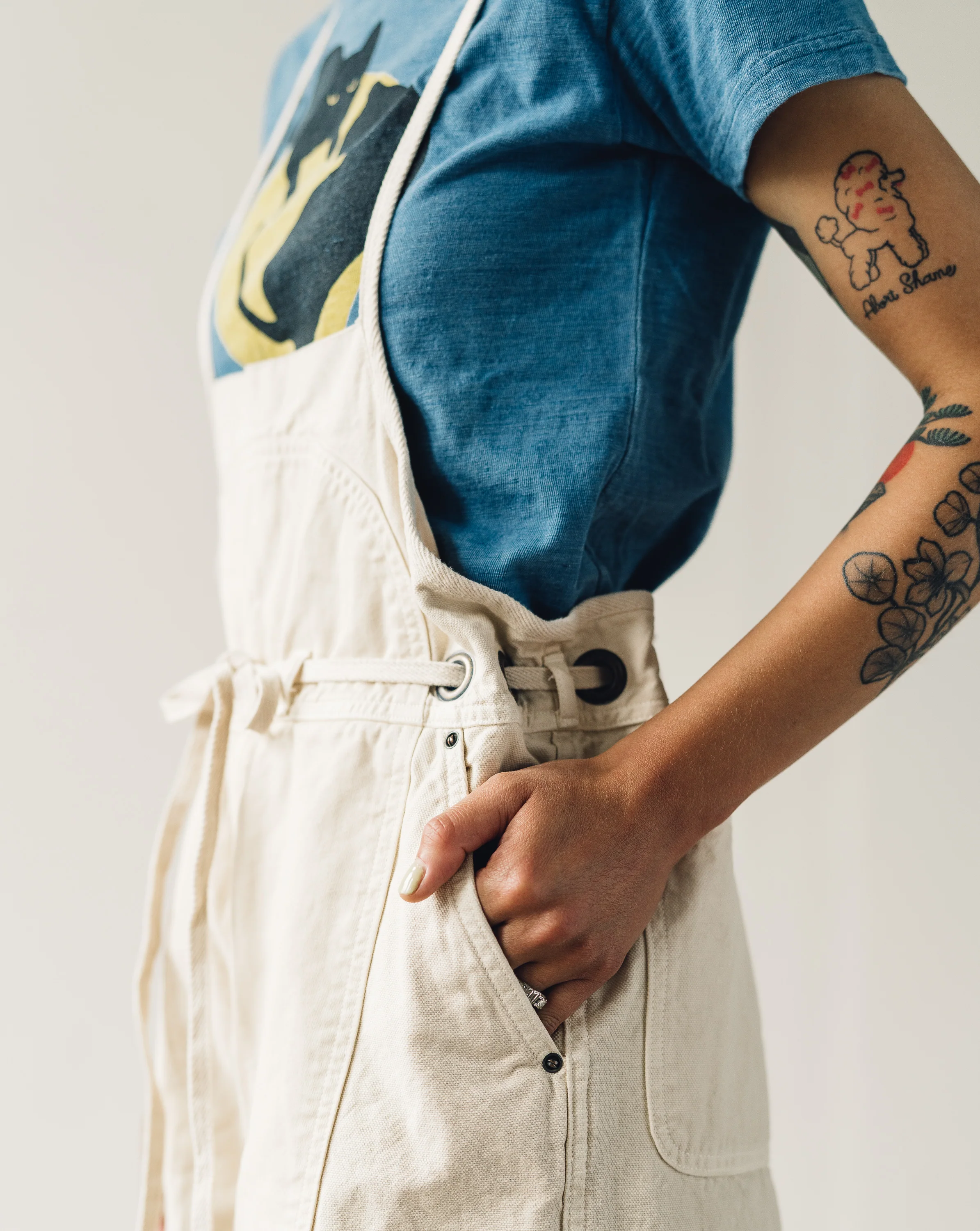 Kapital Light Canvas Welder Overall, Natural - Image 11