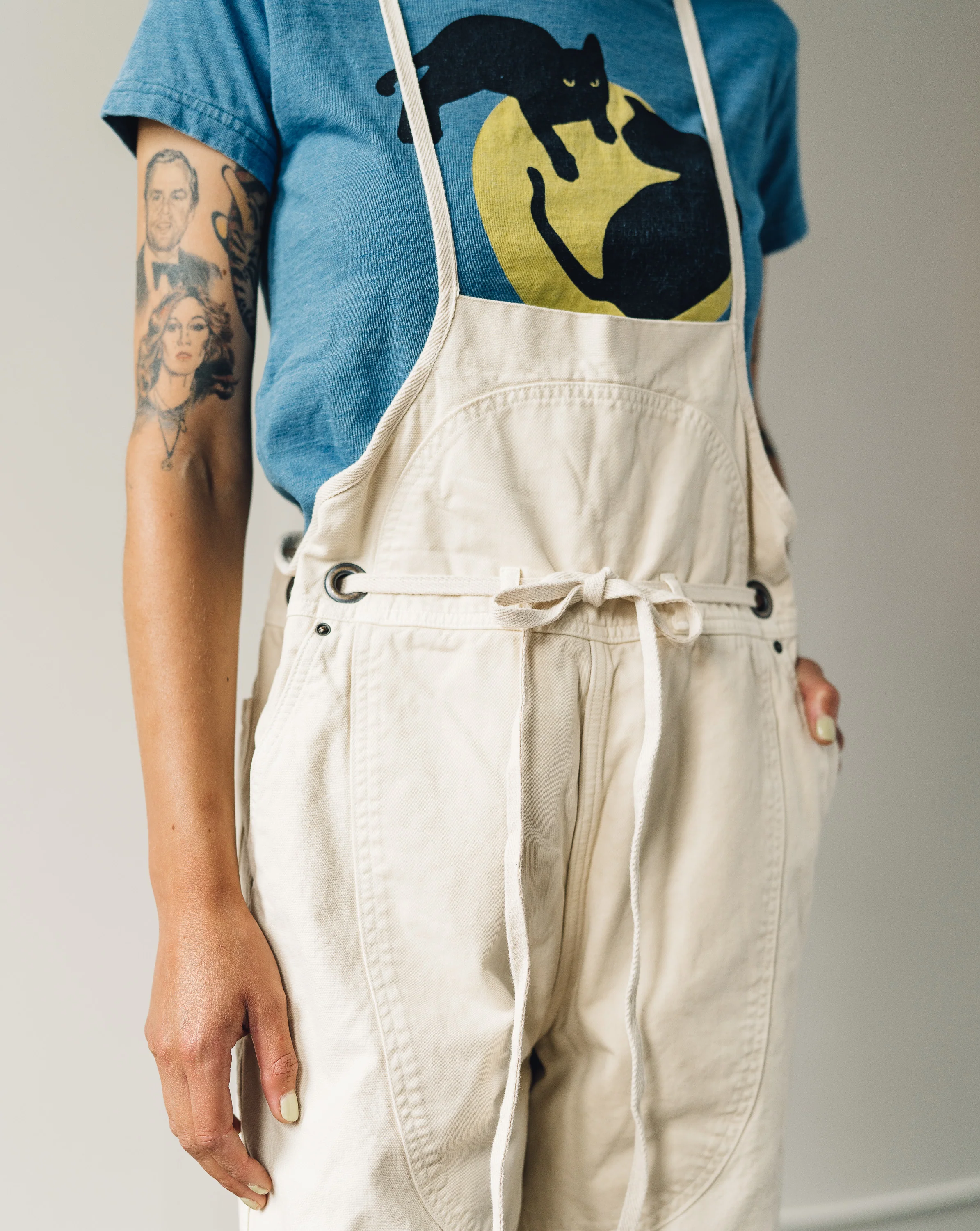 Kapital Light Canvas Welder Overall, Natural - Image 9