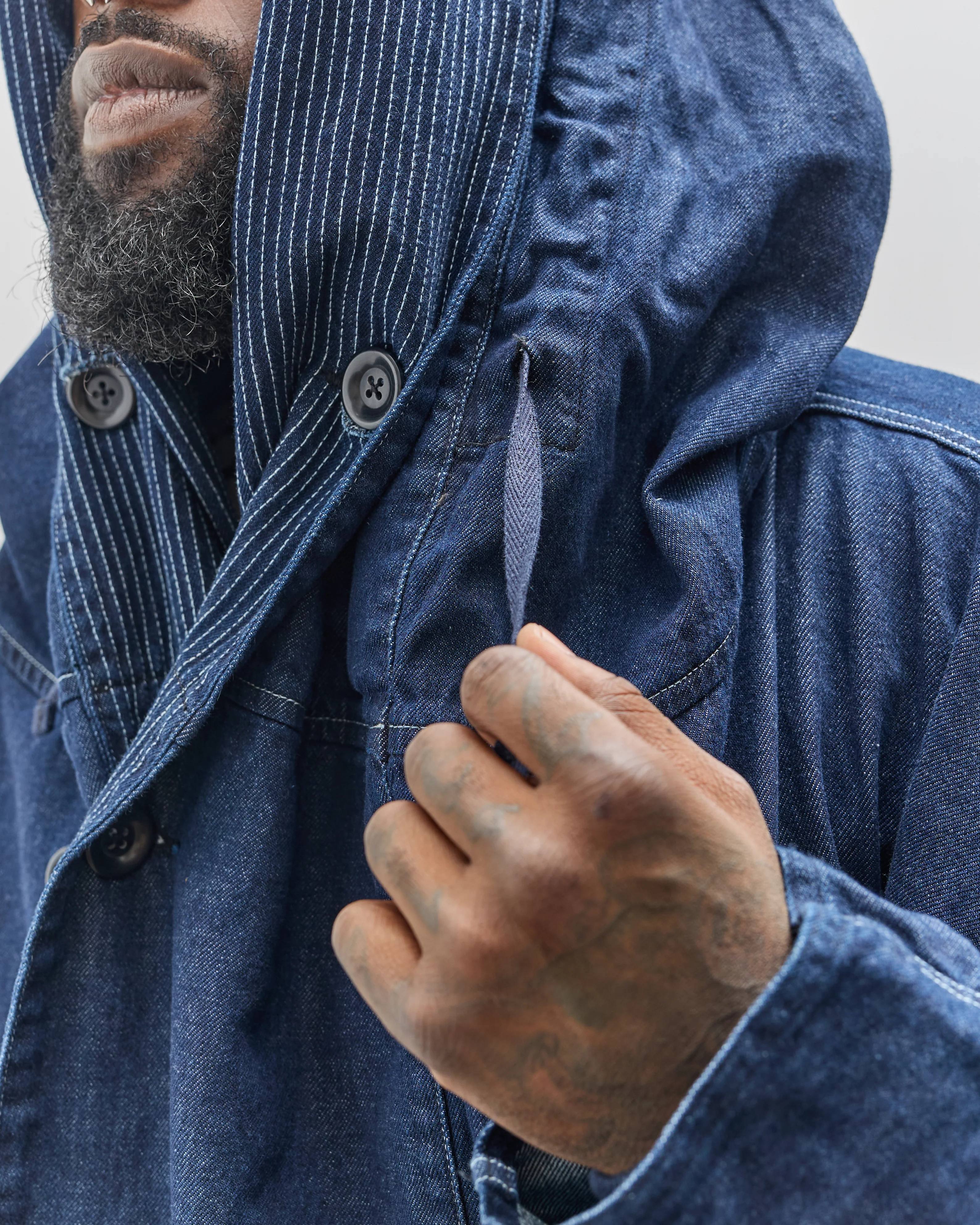 Kapital 10oz Denim Ring Coat, Indigo - Image 15