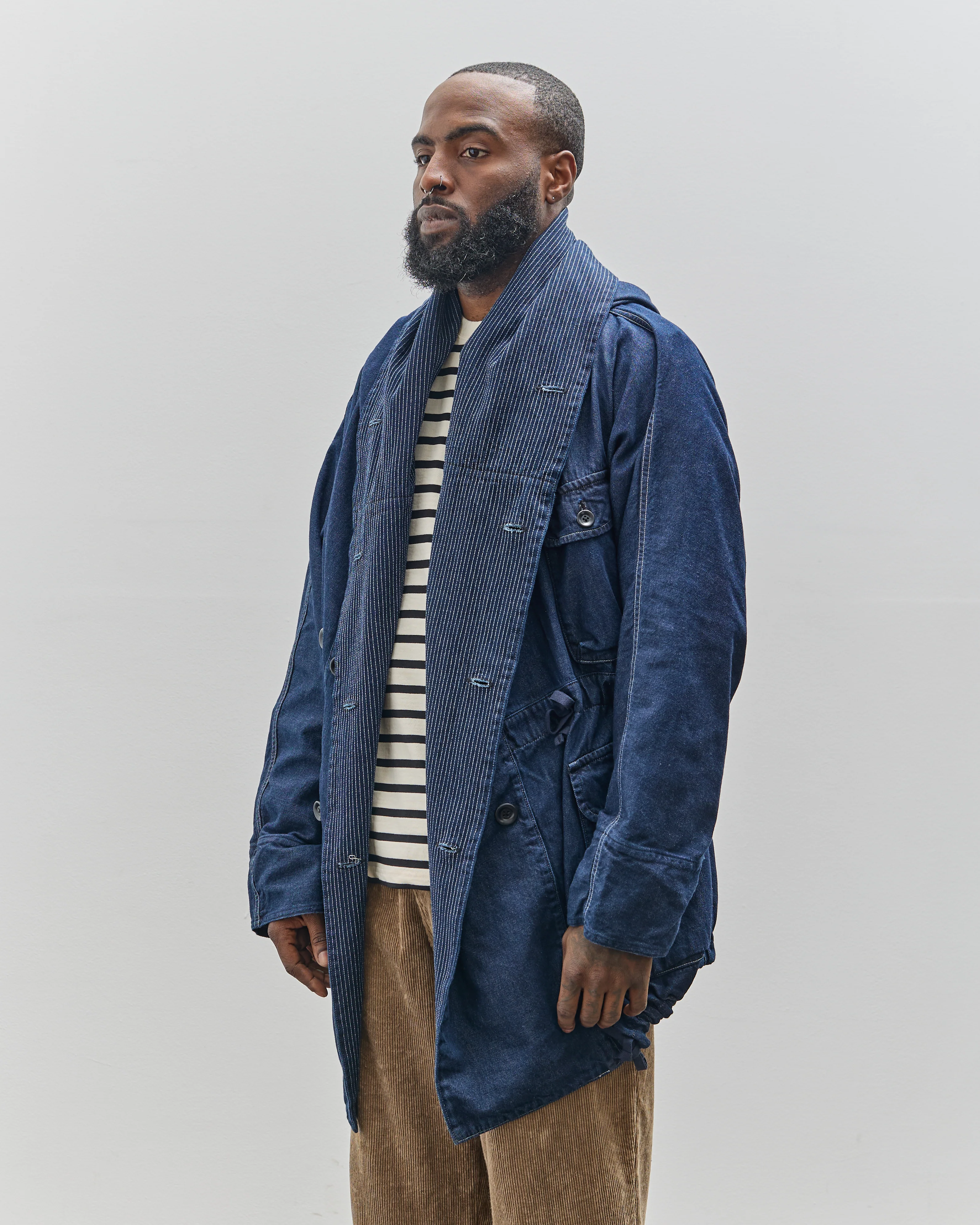 Kapital 10oz Denim Ring Coat, Indigo - Image 4