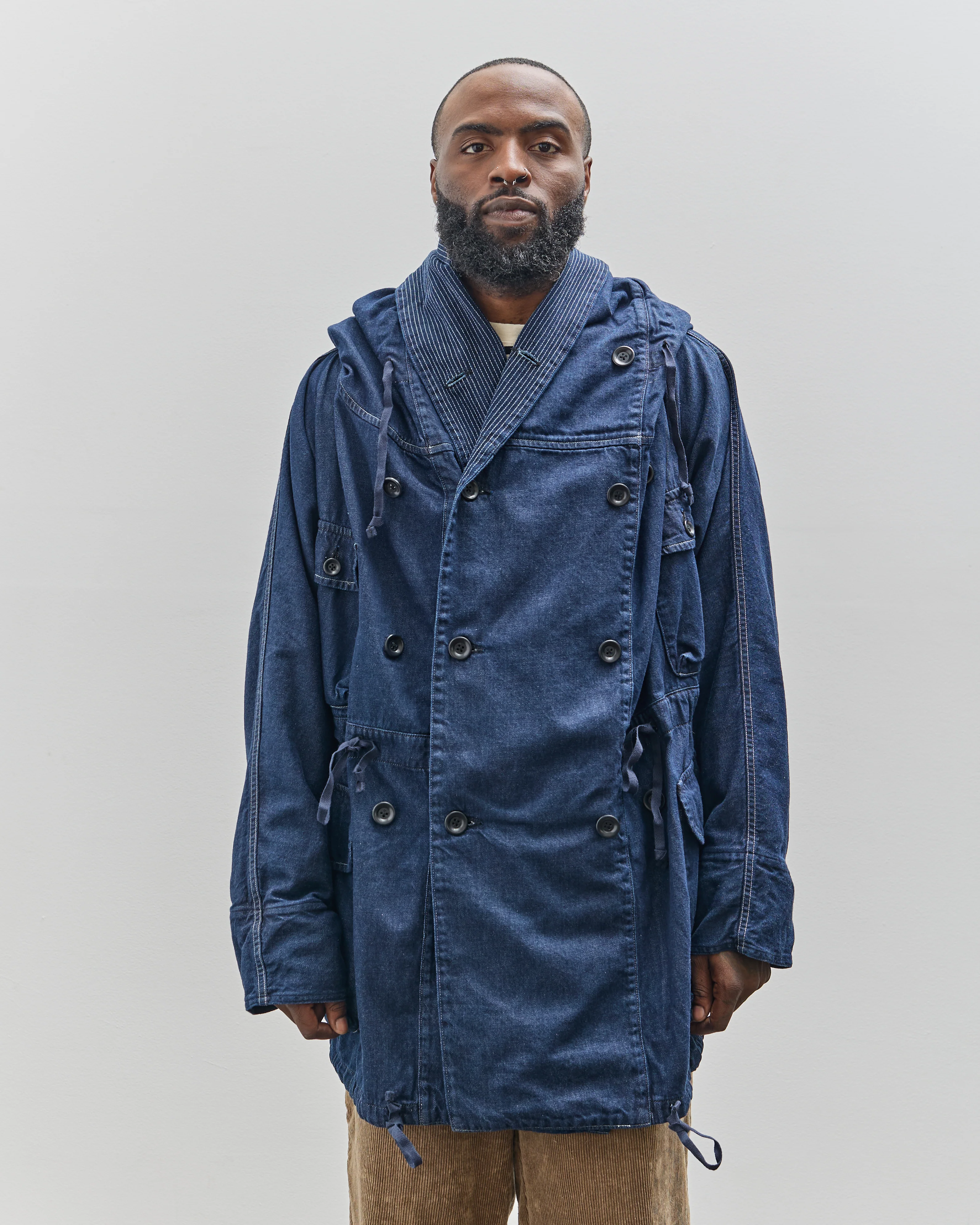 Kapital 10oz Denim Ring Coat, Indigo - Image 6