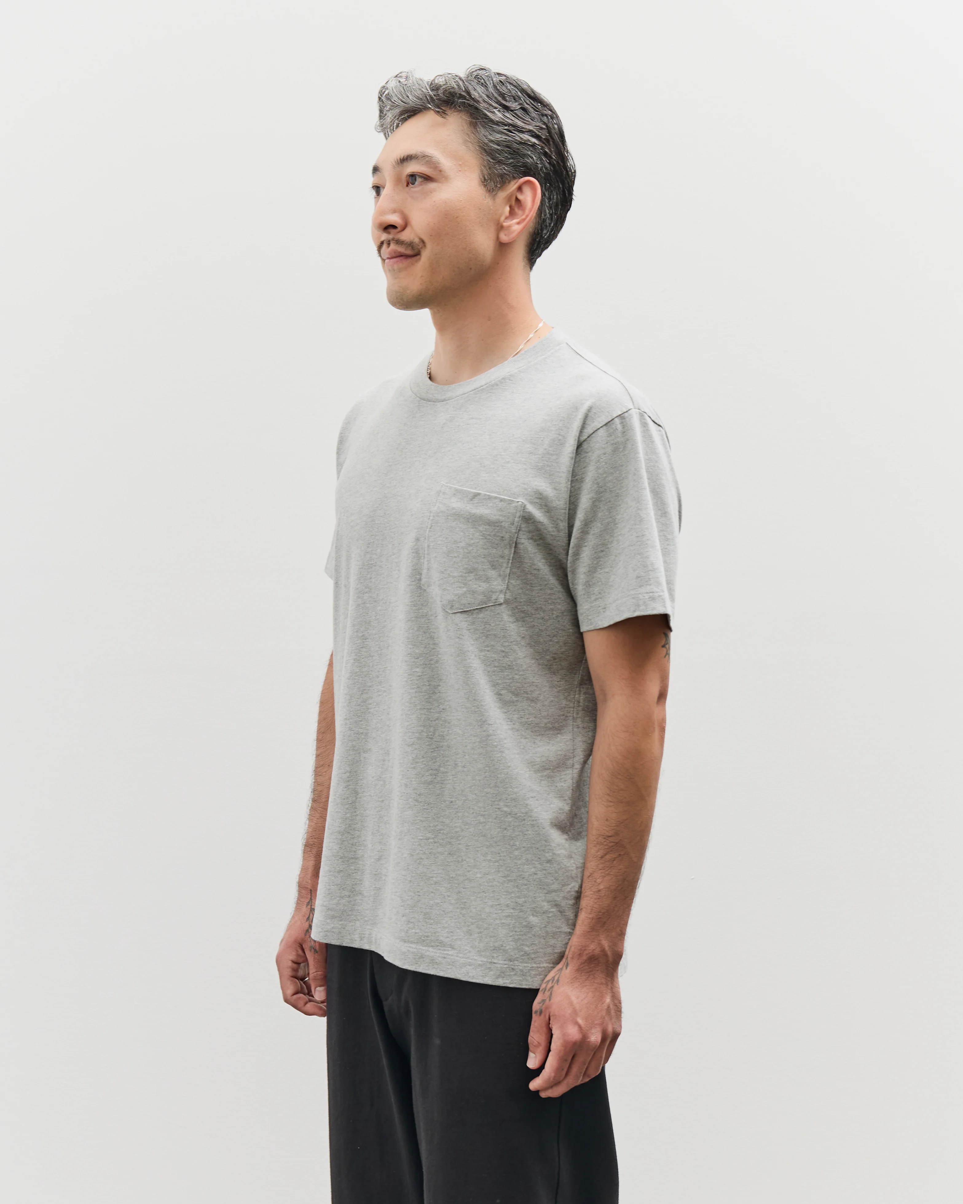 Lady White Co. Balta Pocket Tee, Heather Grey - Image 4