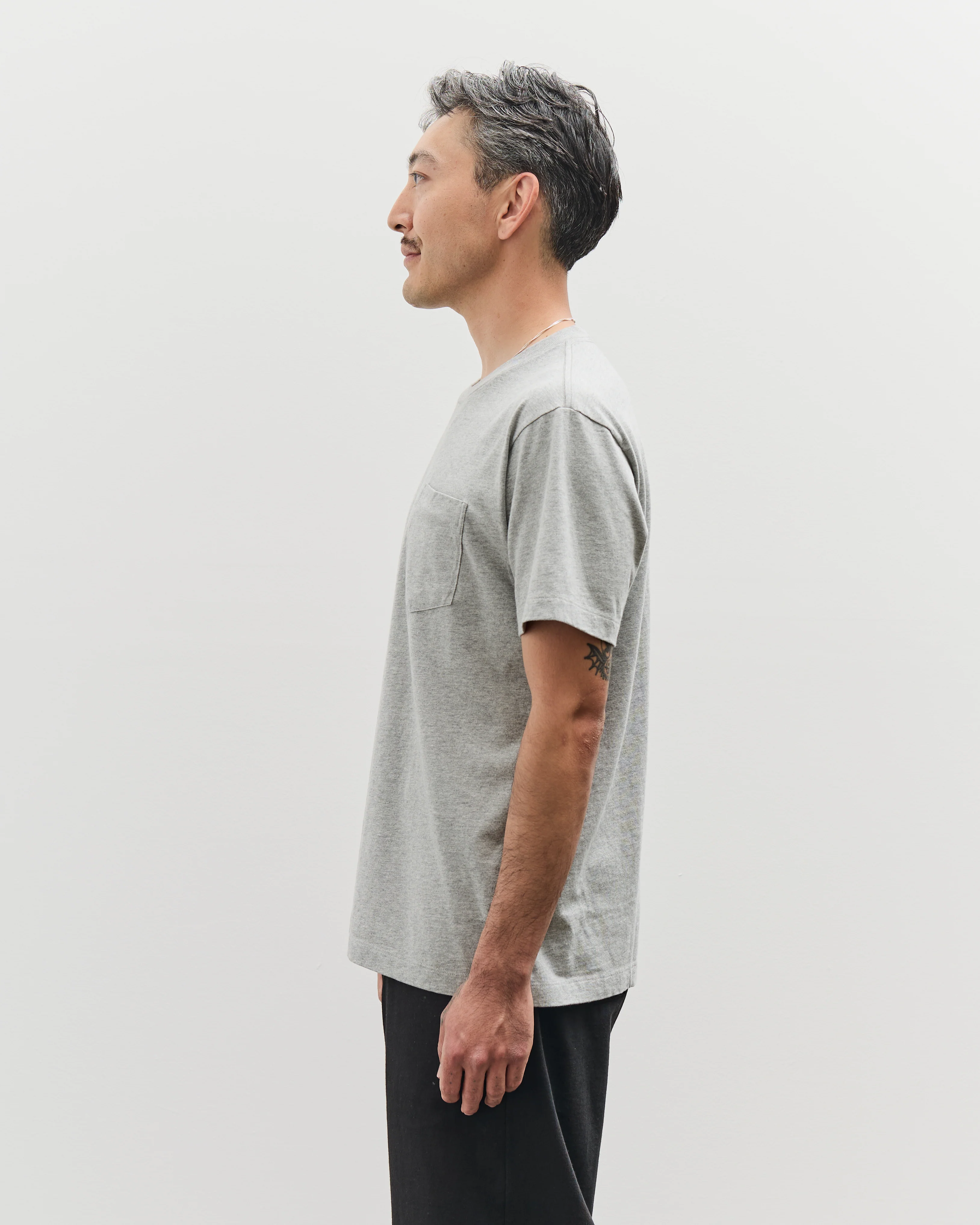 Lady White Co. Balta Pocket Tee, Heather Grey - Image 5