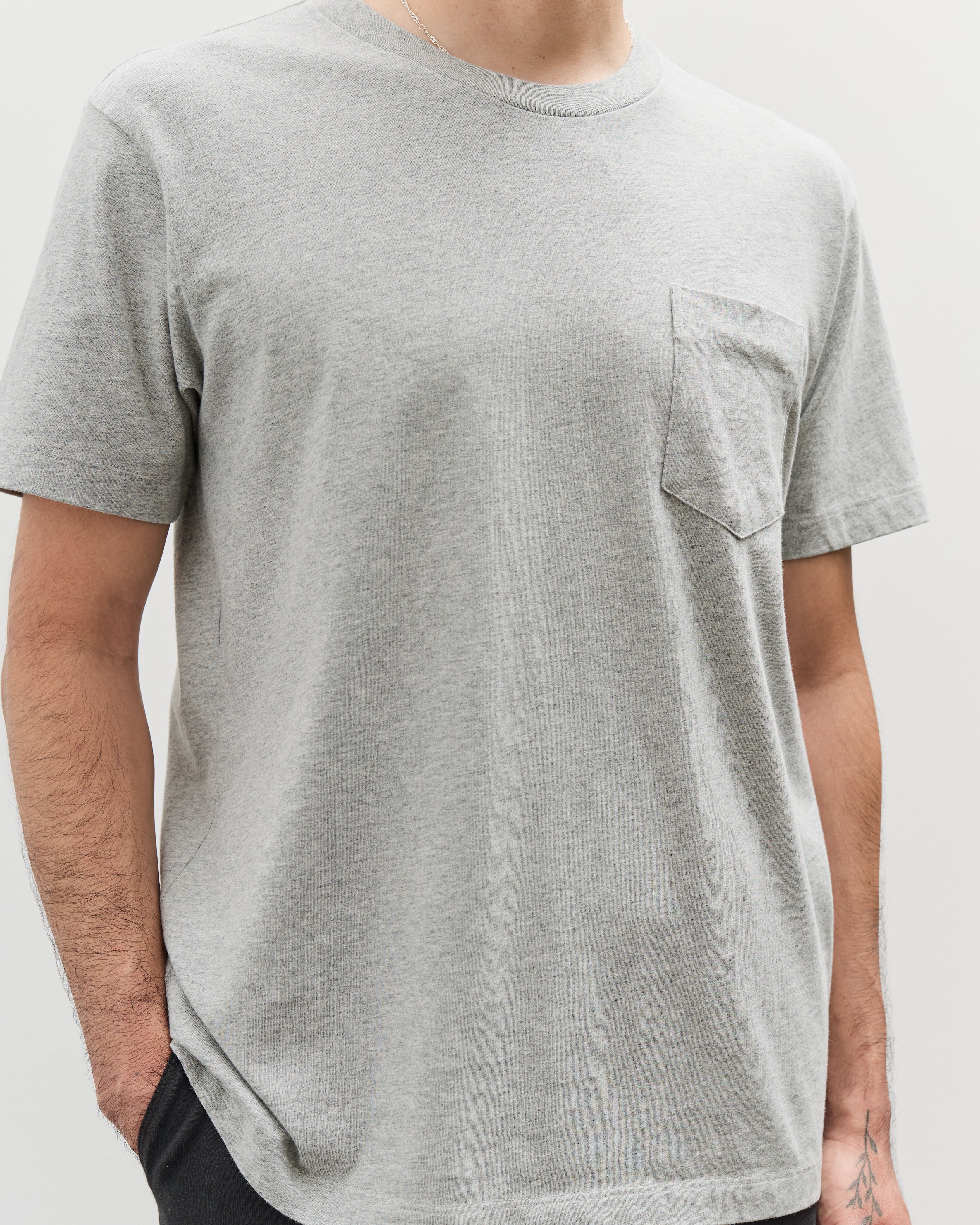 Lady White Co. Balta Pocket Tee, Heather Grey - Image 6