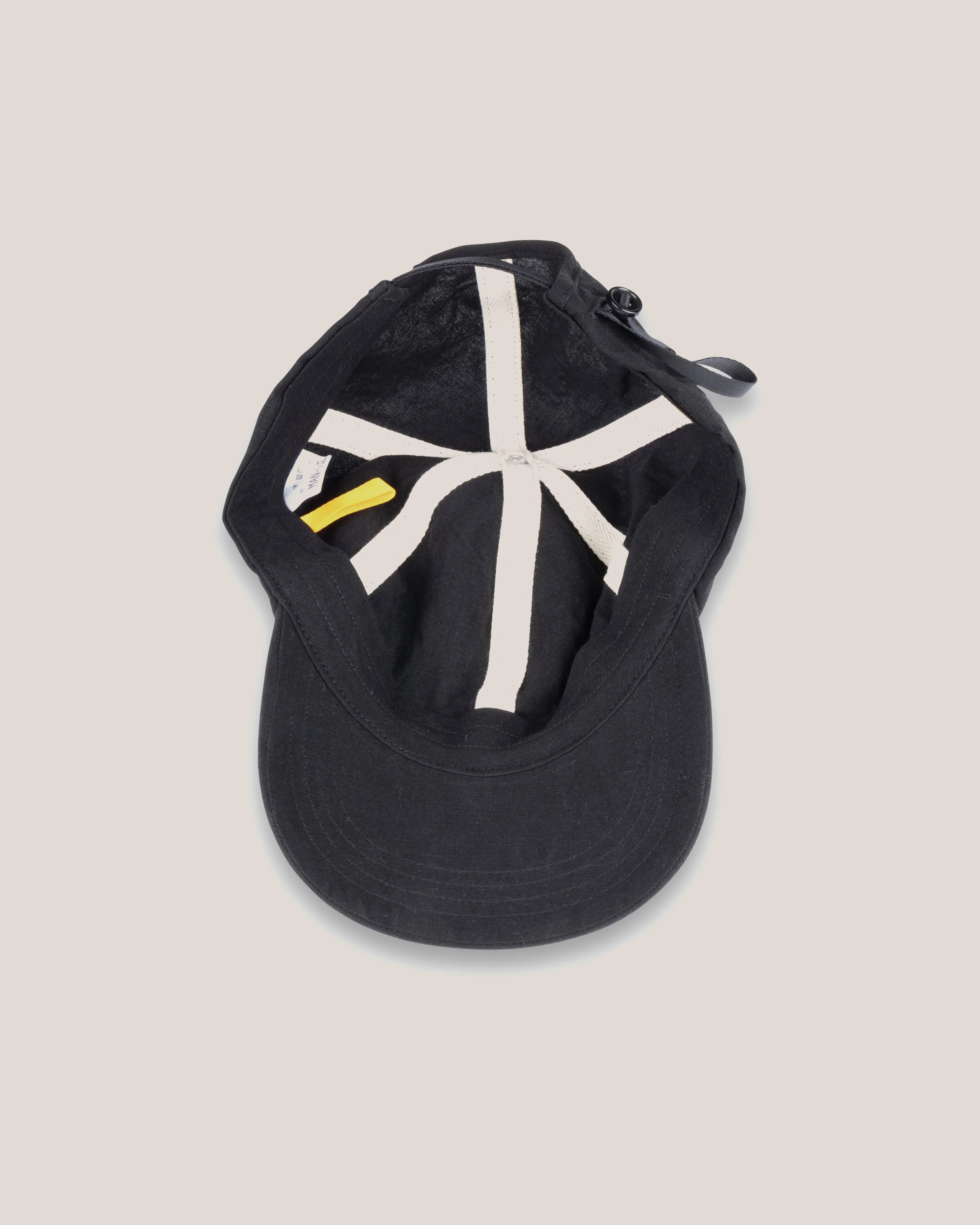 MAN-TLE R20C1 Shallow Cap, Black Linen - Image 3
