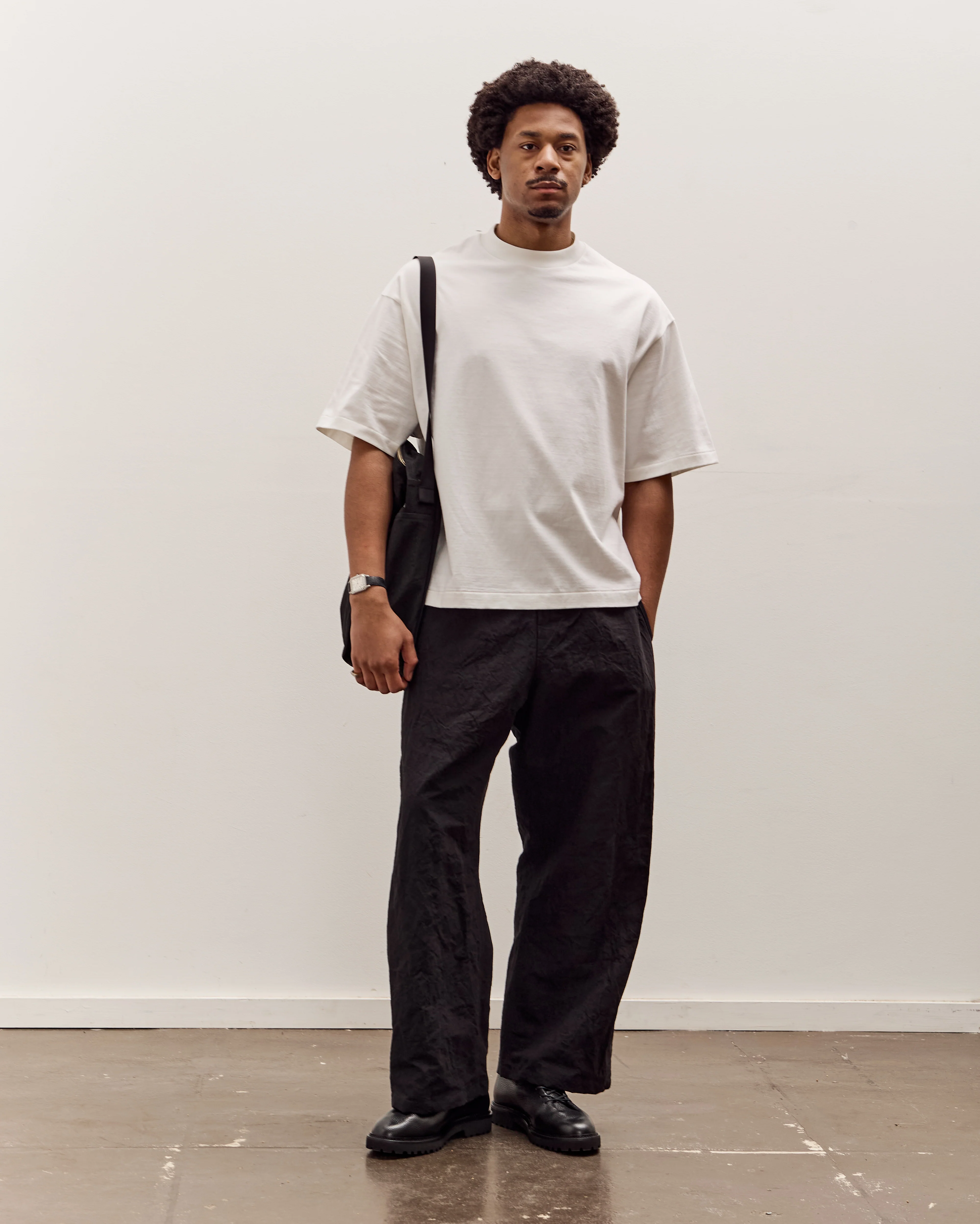 MAN-TLE R20P5 Solid Pants, Black Linen - Image 3