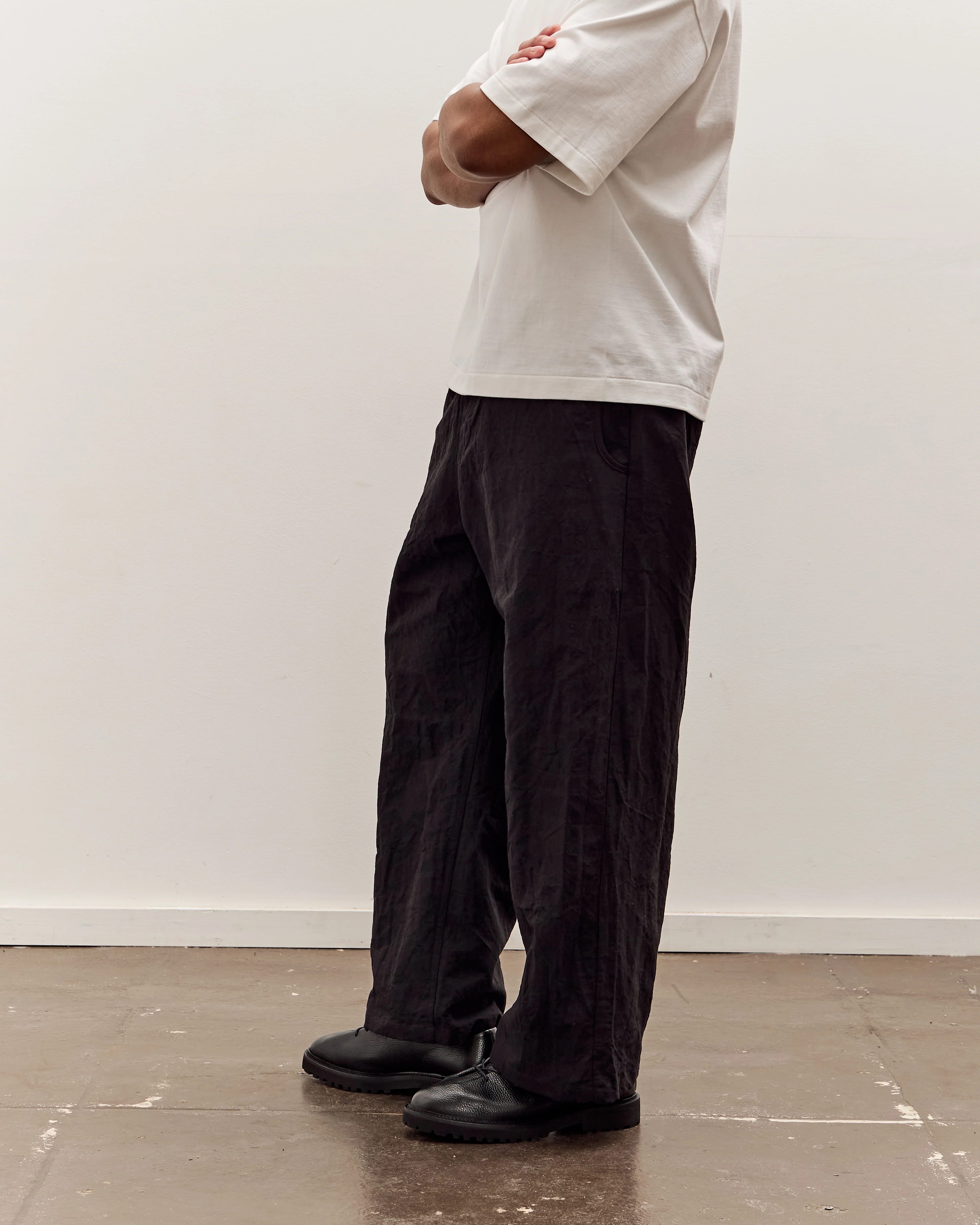 MAN-TLE R20P5 Solid Pants, Black Linen - Image 6