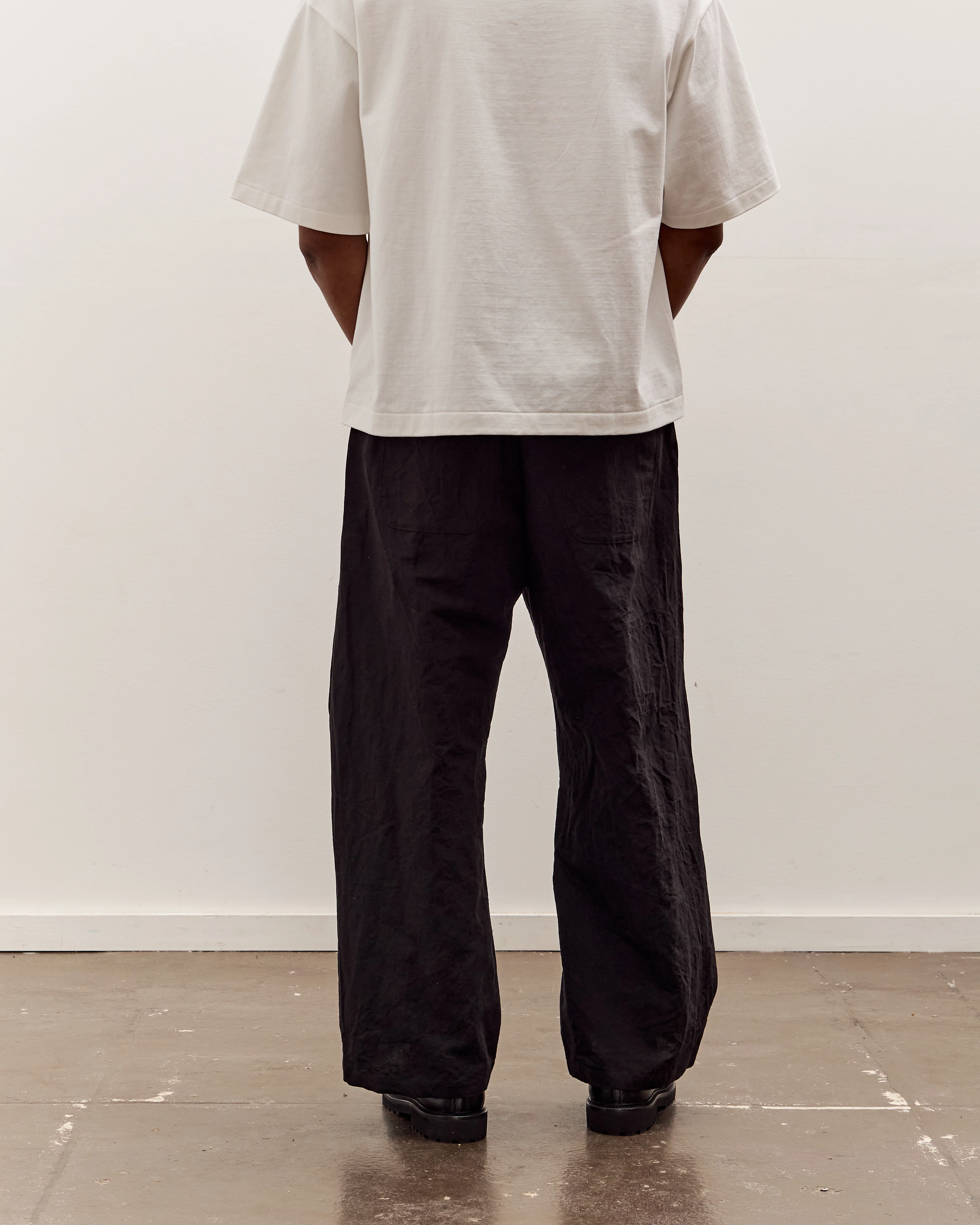 MAN-TLE R20P5 Solid Pants, Black Linen - Image 7