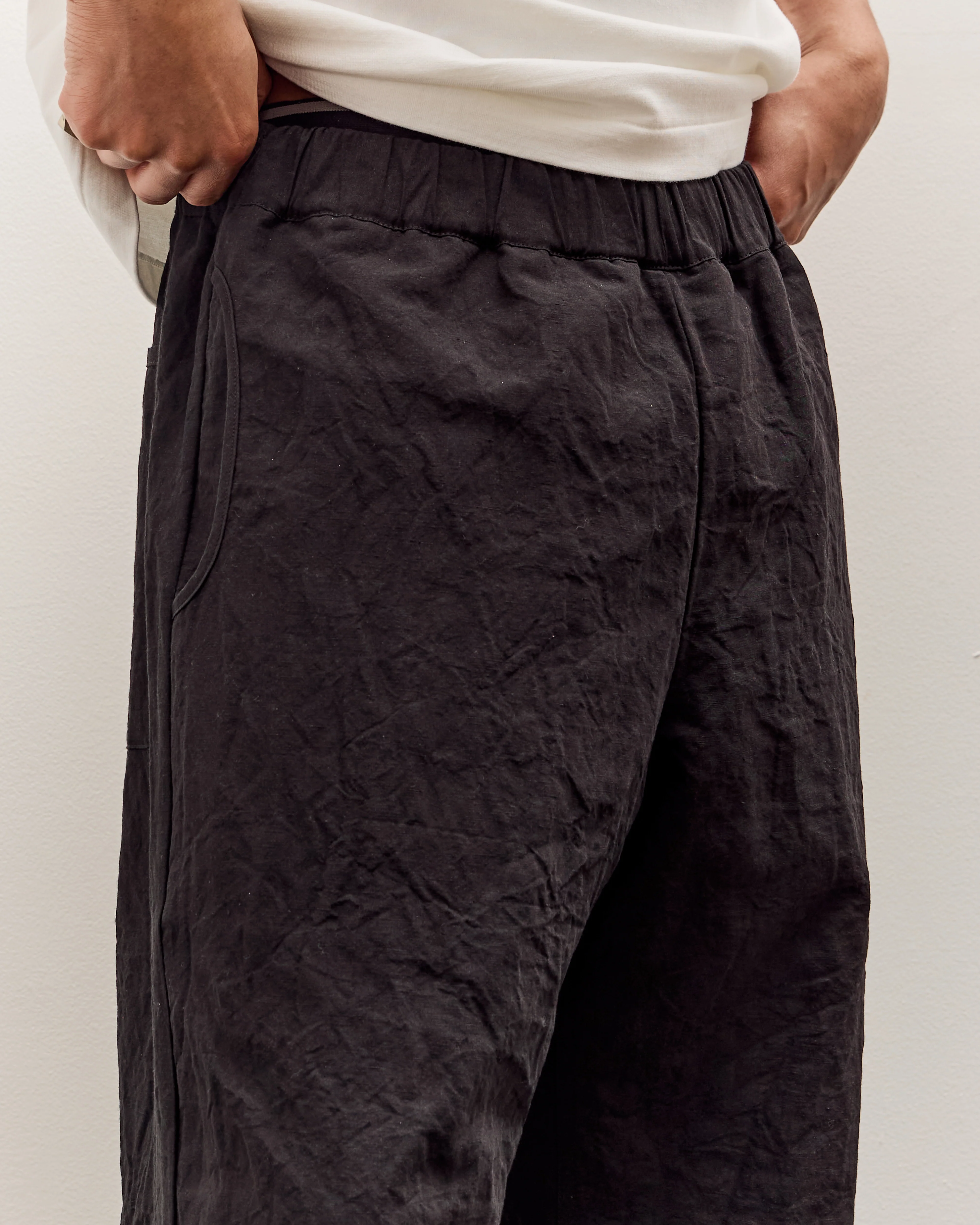 MAN-TLE R20P5 Solid Pants, Black Linen - Image 8