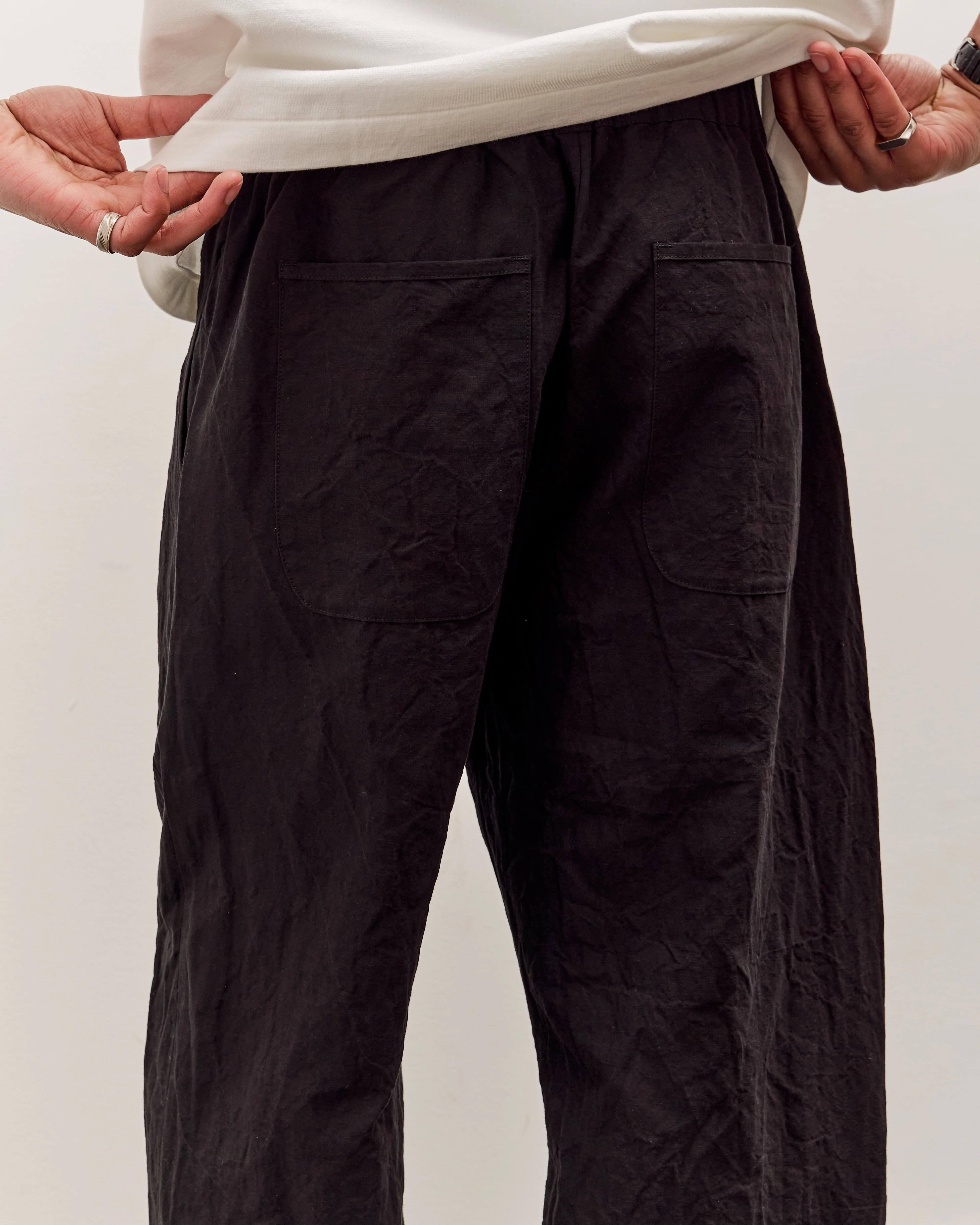 MAN-TLE R20P5 Solid Pants, Black Linen - Image 9