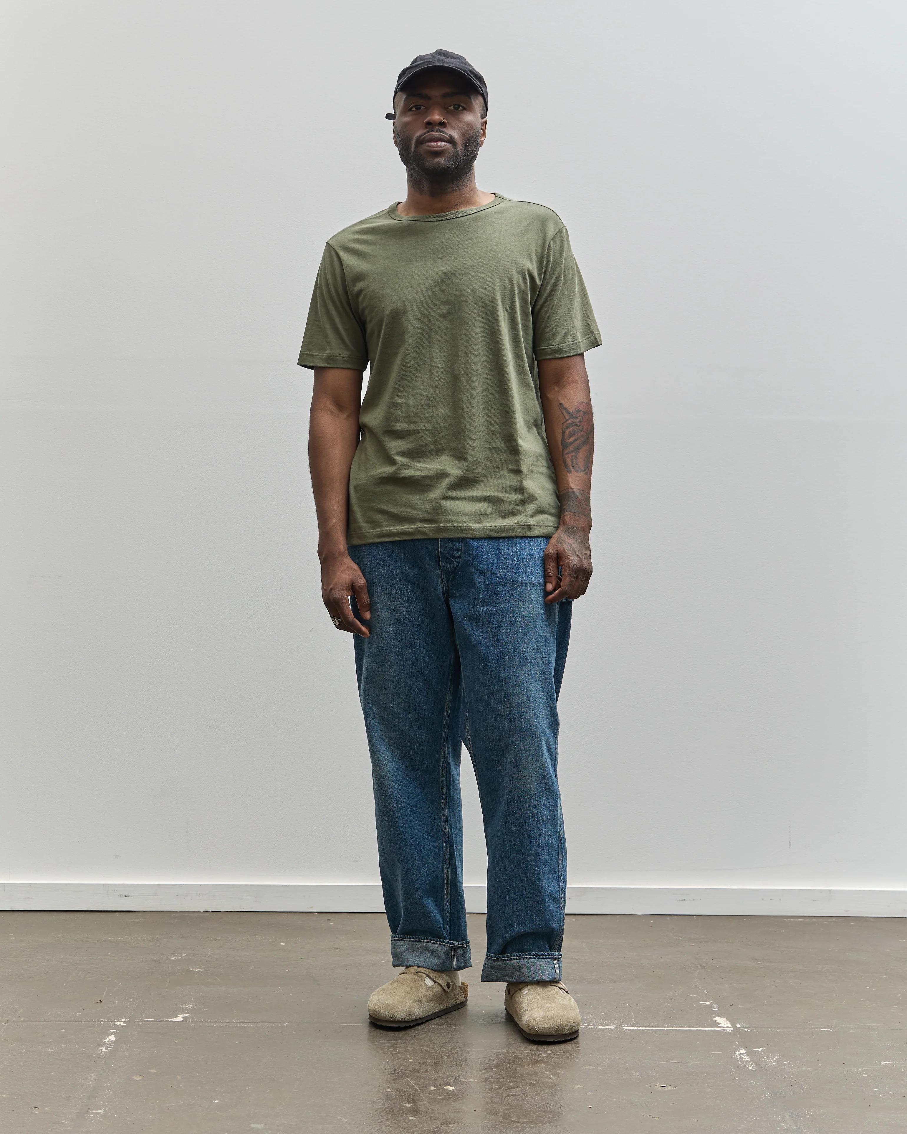 Merz b. Schwanen 1950's Tee, Army - Image 4