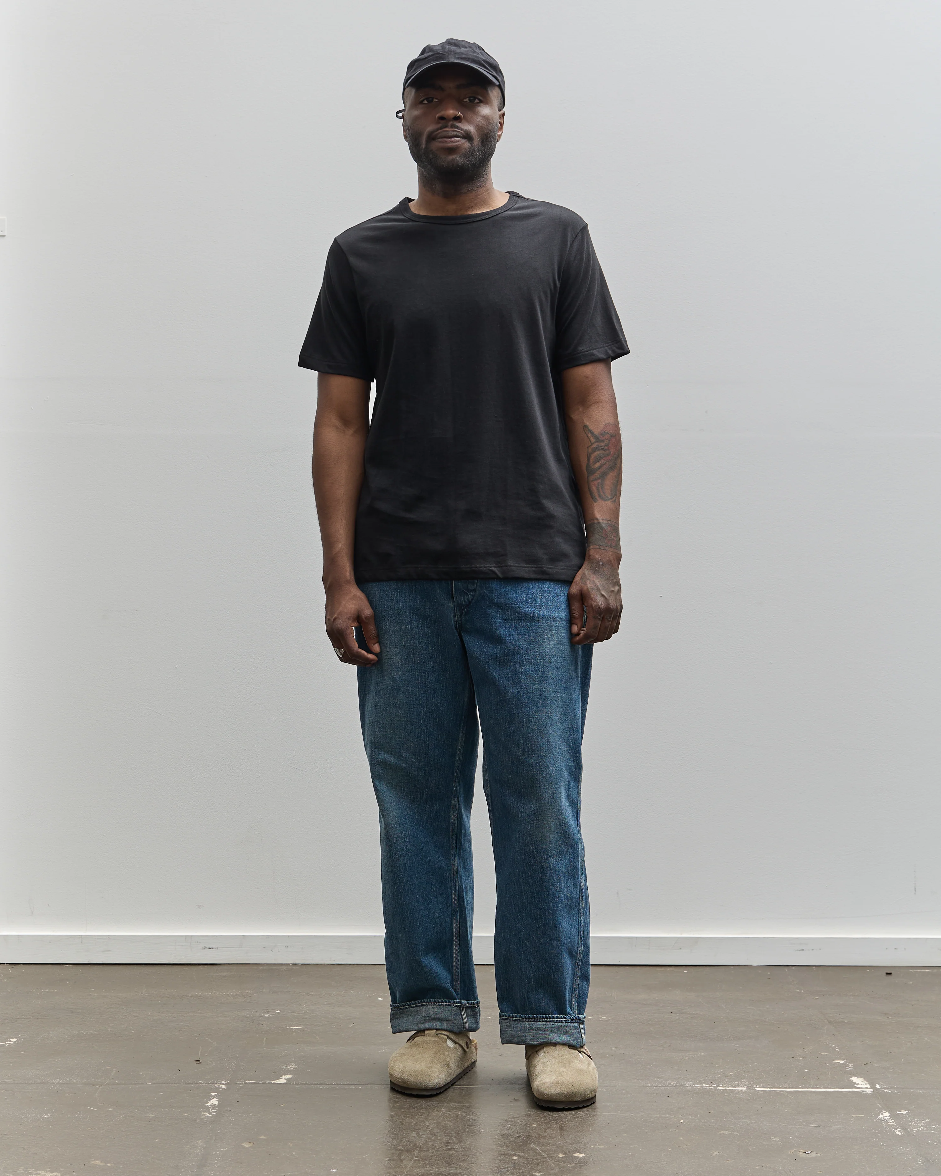 Merz b. Schwanen 1950's Tee, Black - Image 4