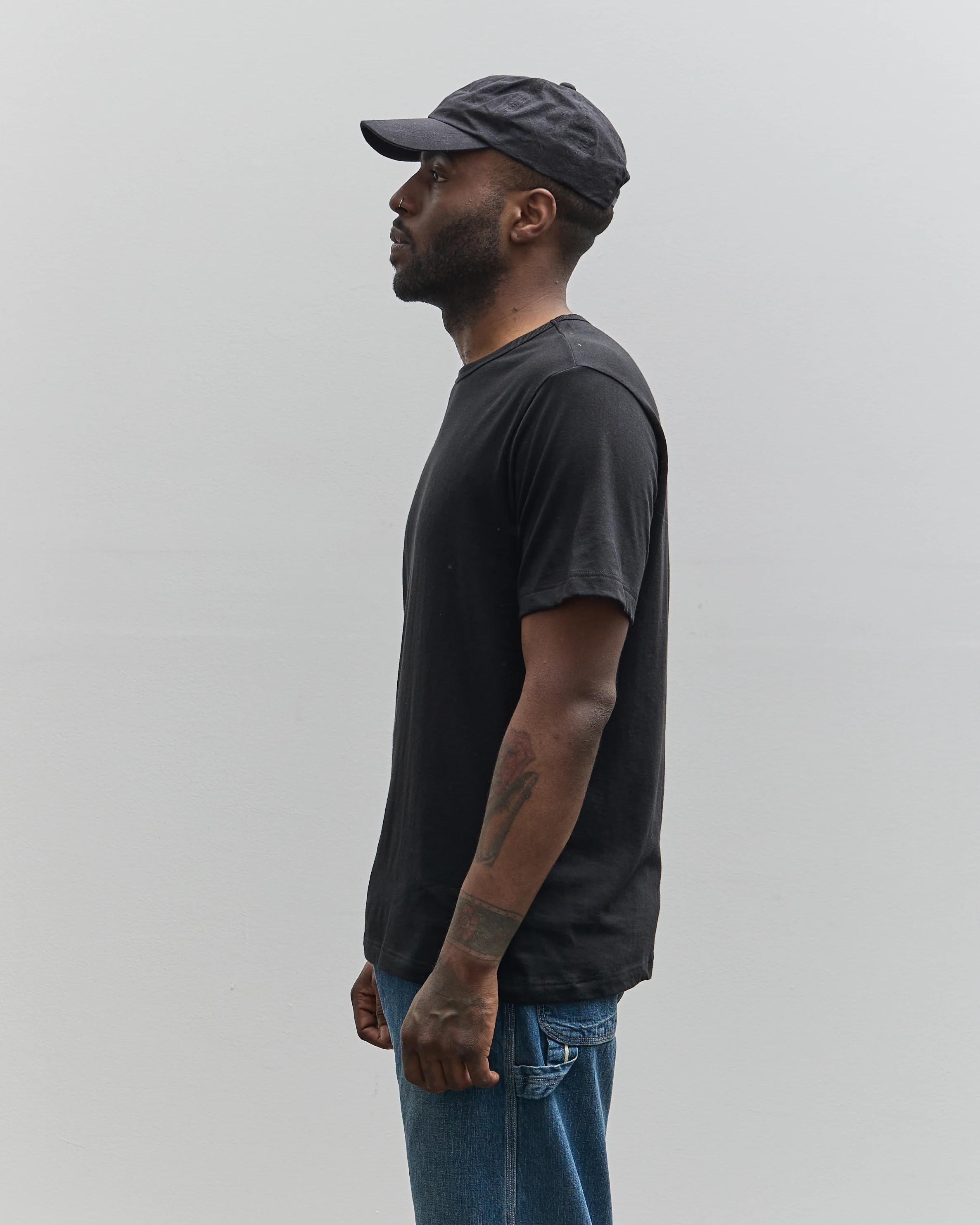 Merz b. Schwanen 1950's Tee, Black - Image 6