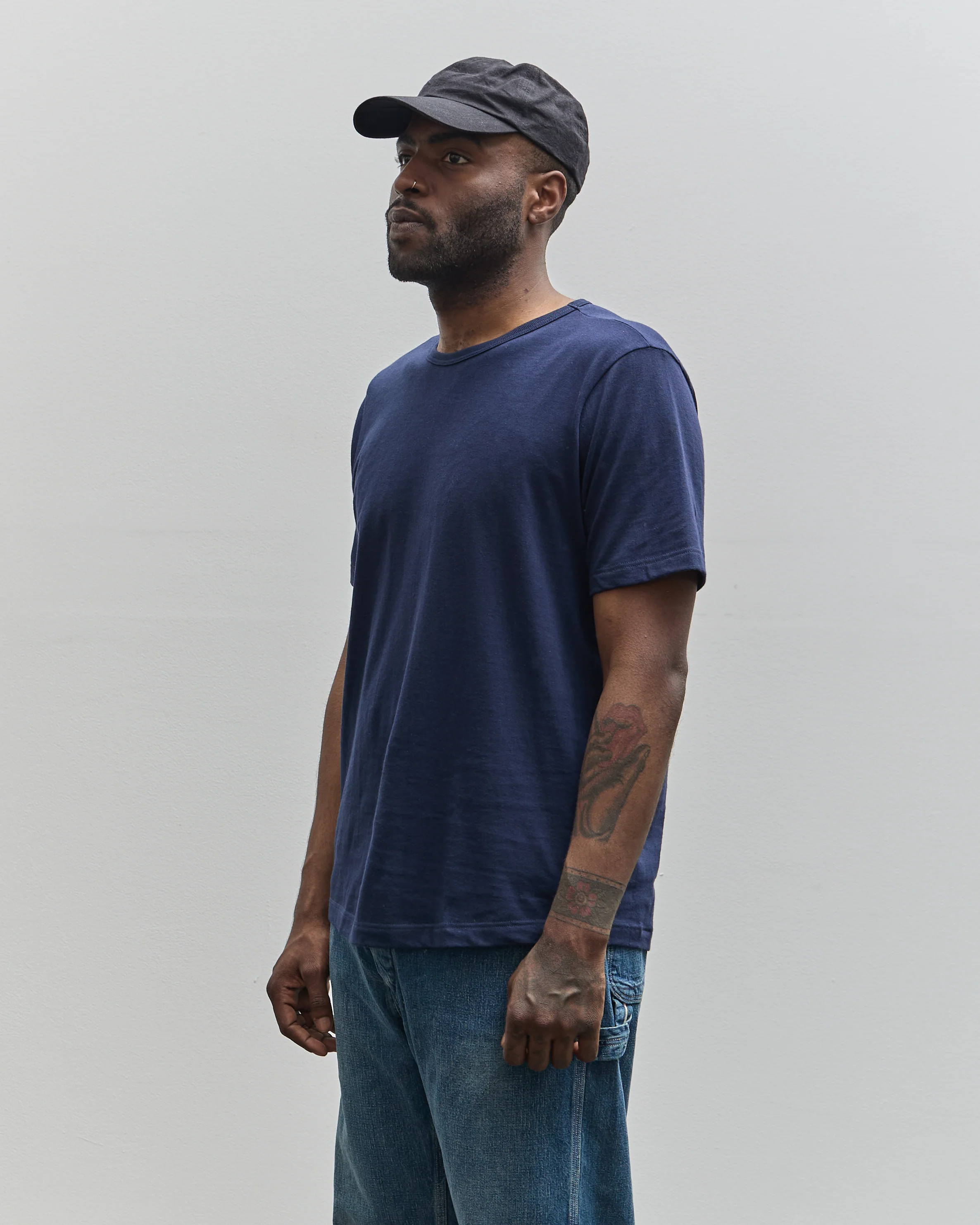 Merz b. Schwanen 1950's Tee, Ink Blue - Image 5