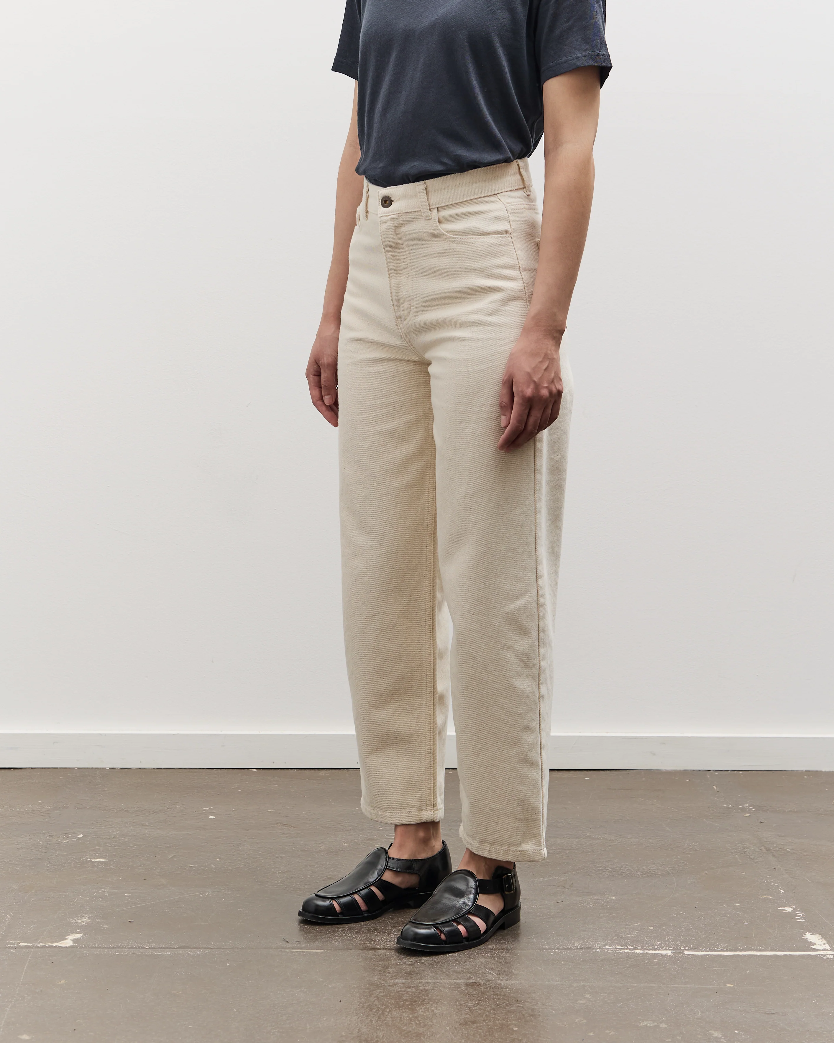 Merz b. Schwanen 1930's Barrel Fit Pants, Nature - Image 4