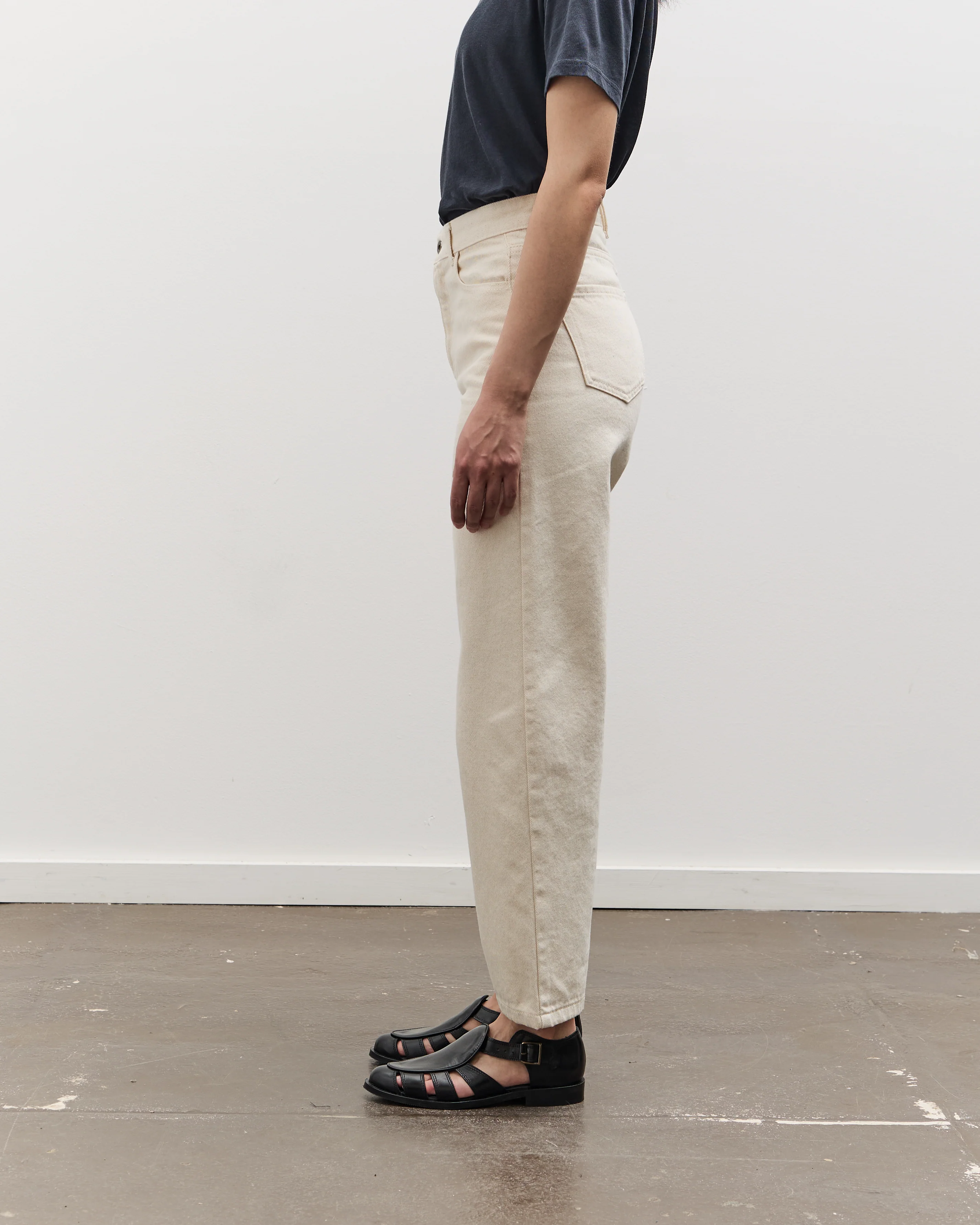 Merz b. Schwanen 1930's Barrel Fit Pants, Nature - Image 6