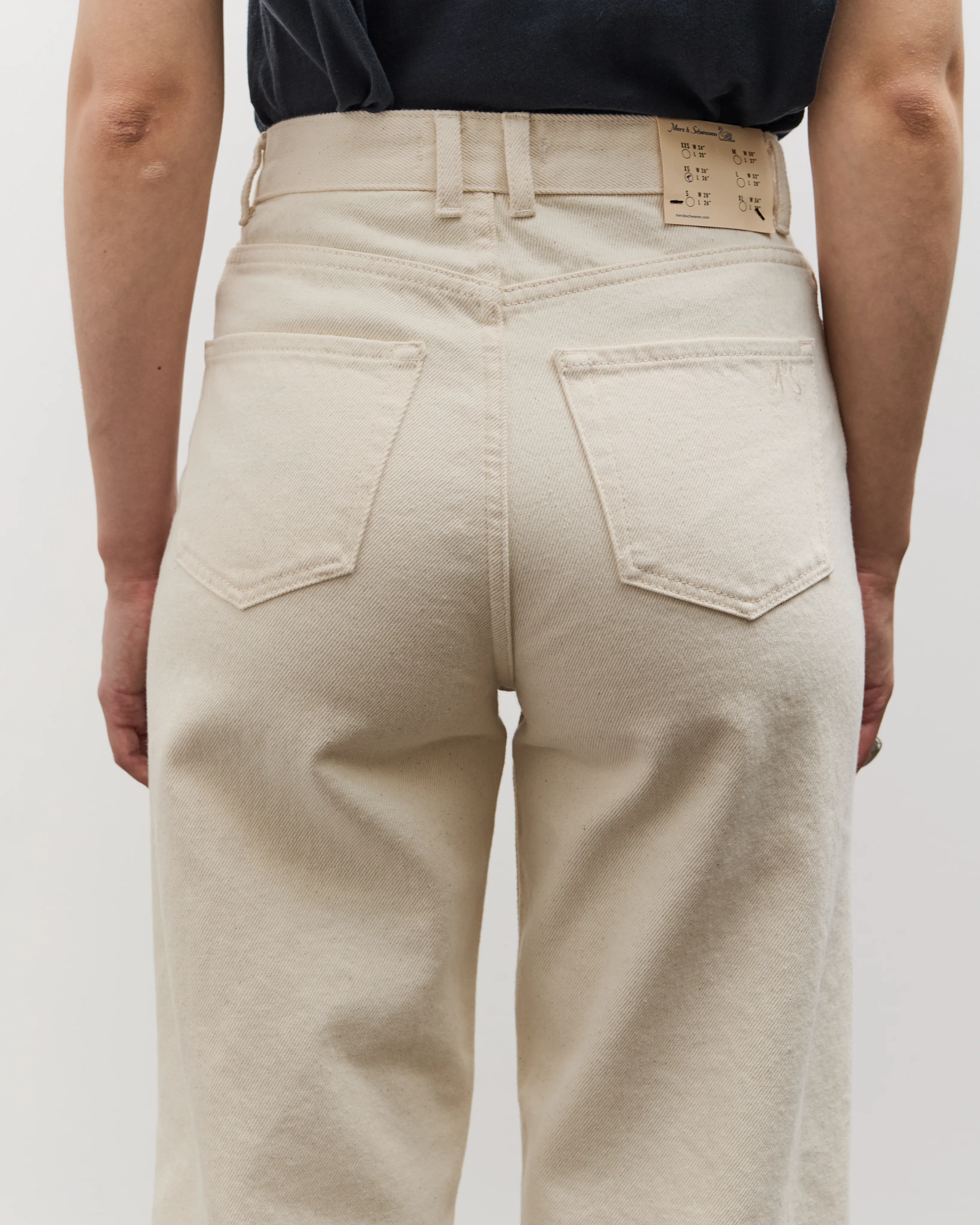 Merz b. Schwanen 1930's Barrel Fit Pants, Nature - Image 8