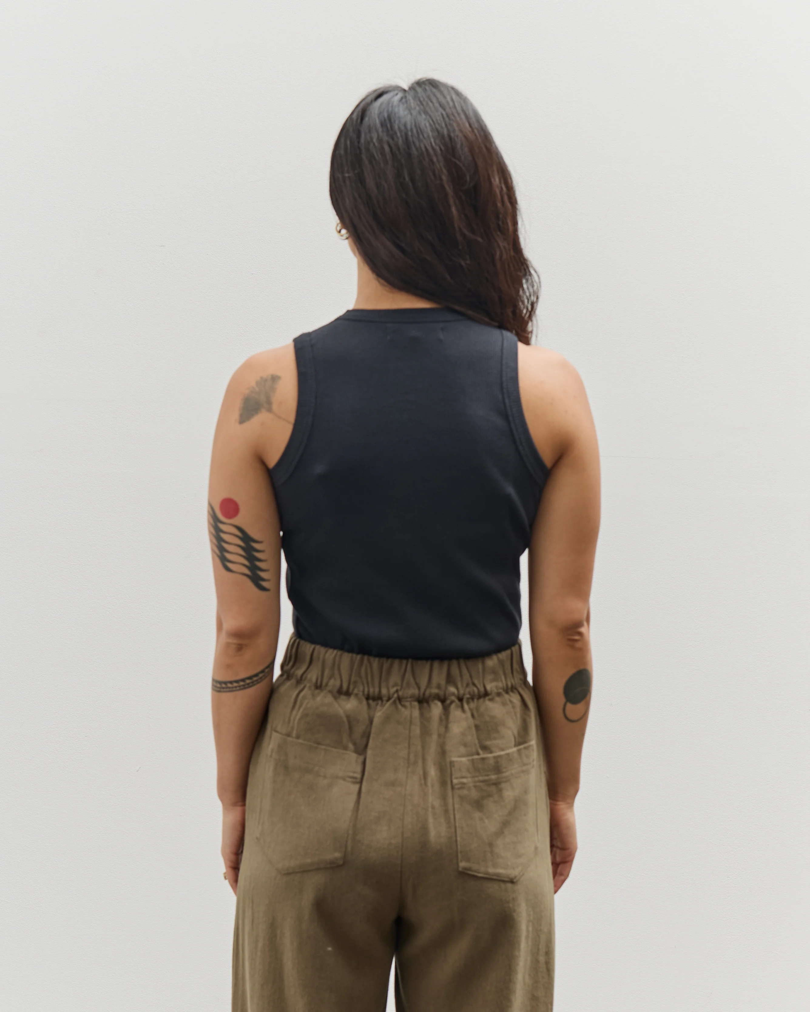 Merz b. Schwanen Ribbed Tanktop, Charcoal - Image 6