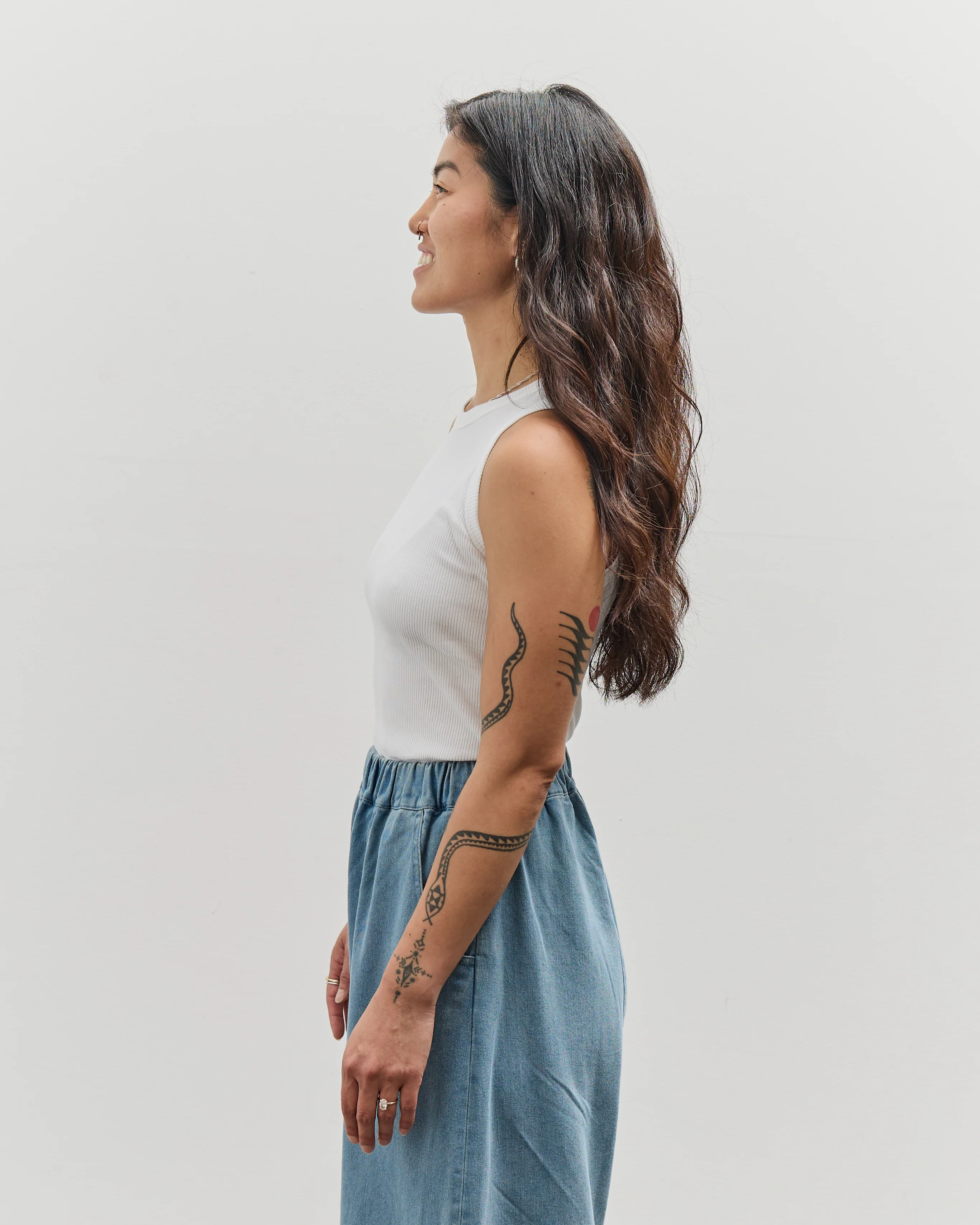 Merz b. Schwanen Ribbed Tanktop, White - Image 5