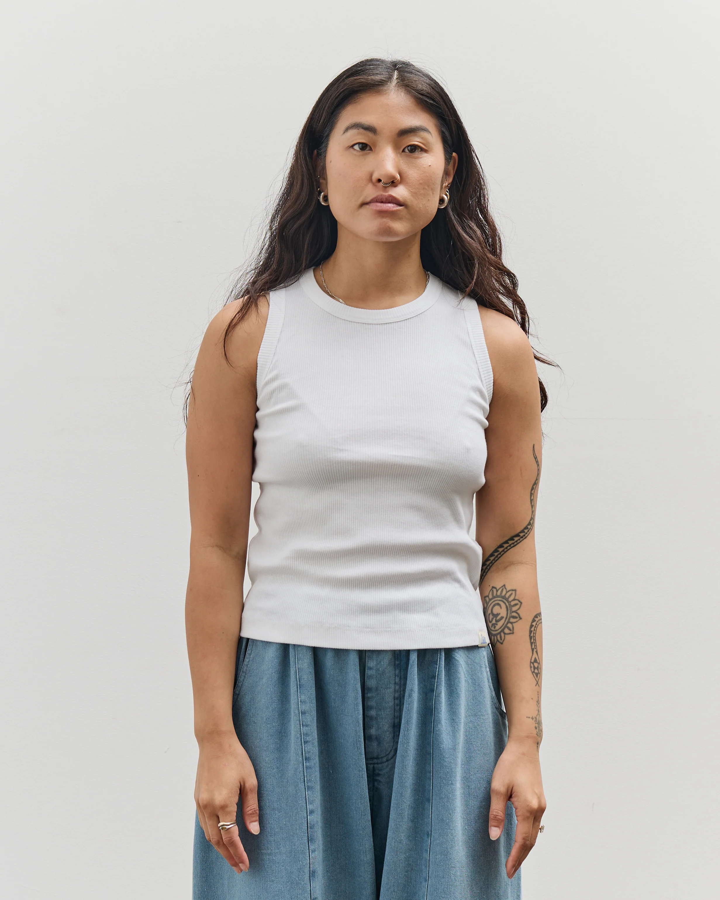 Merz b. Schwanen Ribbed Tanktop, White - Image 6