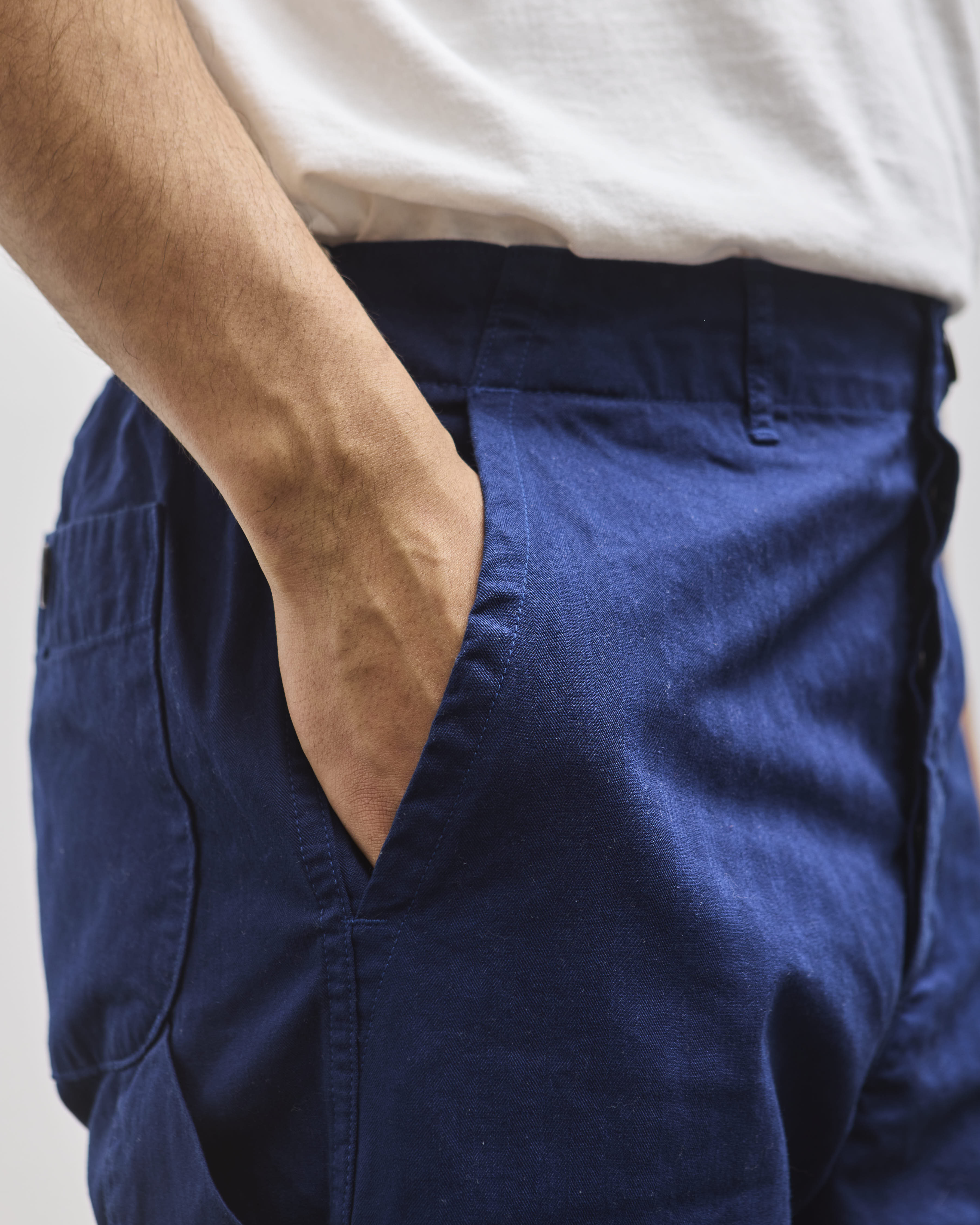 orSlow Unisex French Work Pant, Blue - Image 7