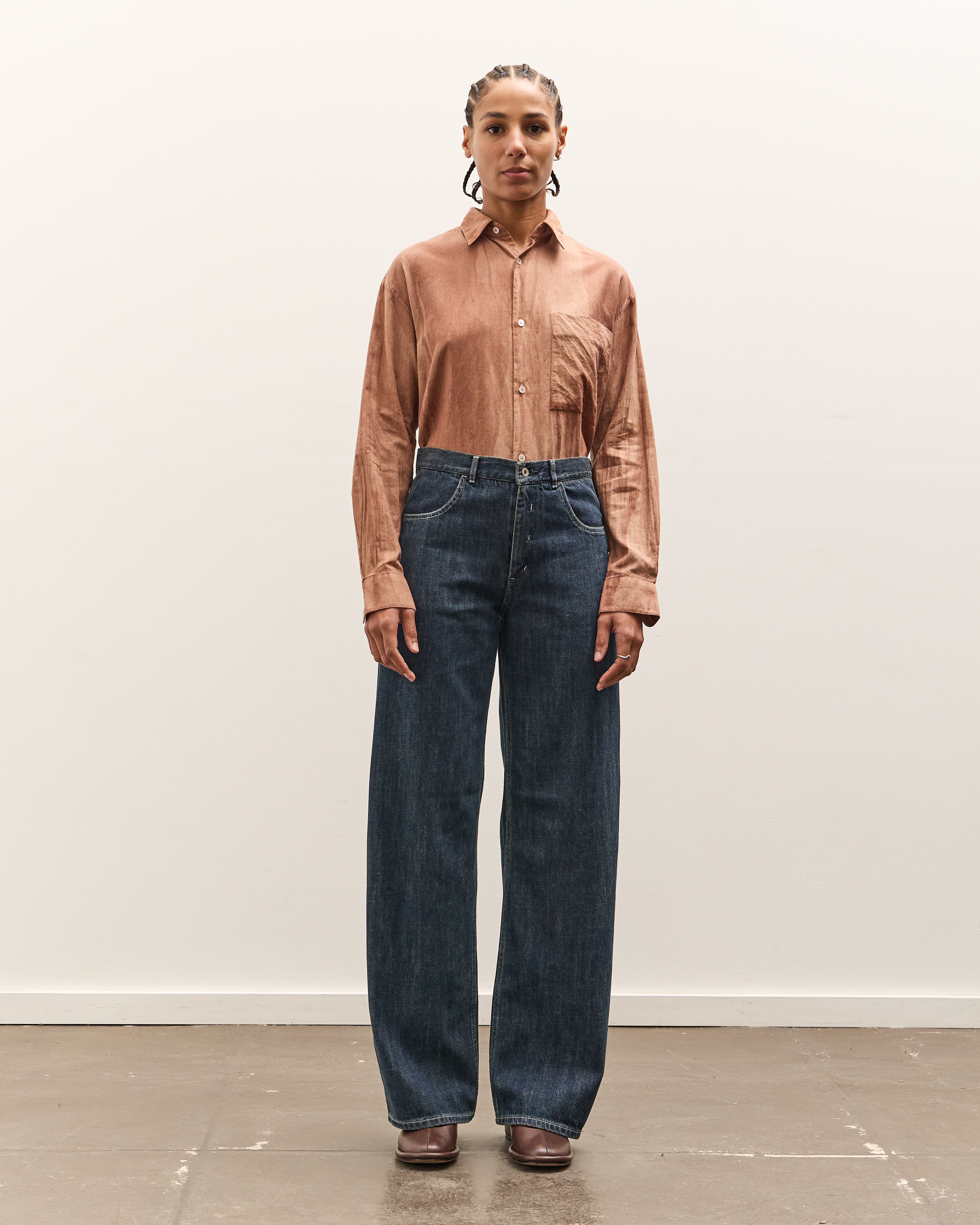 seya. Tofu Brother Jeans, Faded Indigo - Image 3