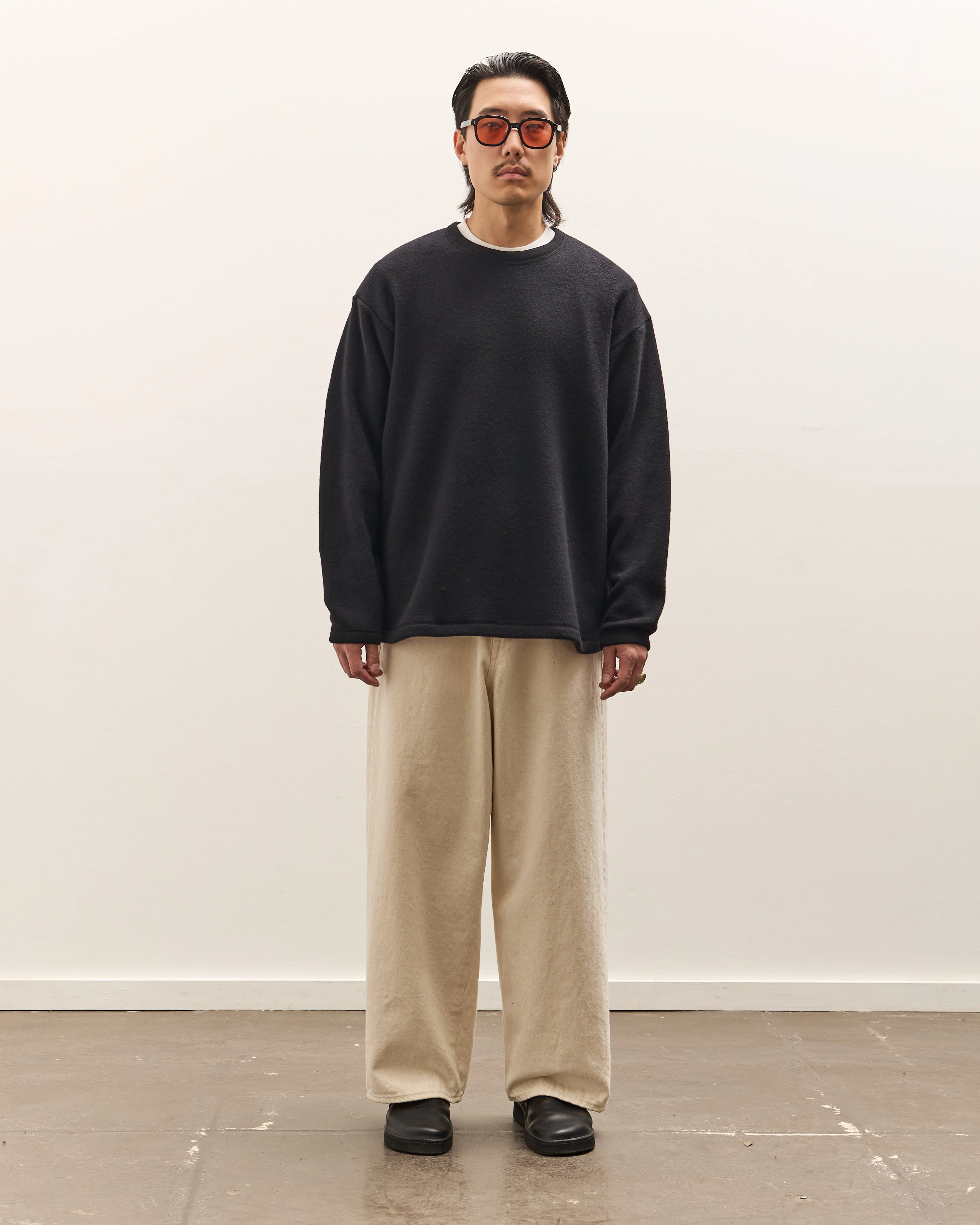 Yoko Sakamoto 5 Pocket Baggy Pants, Ecru - Image 3