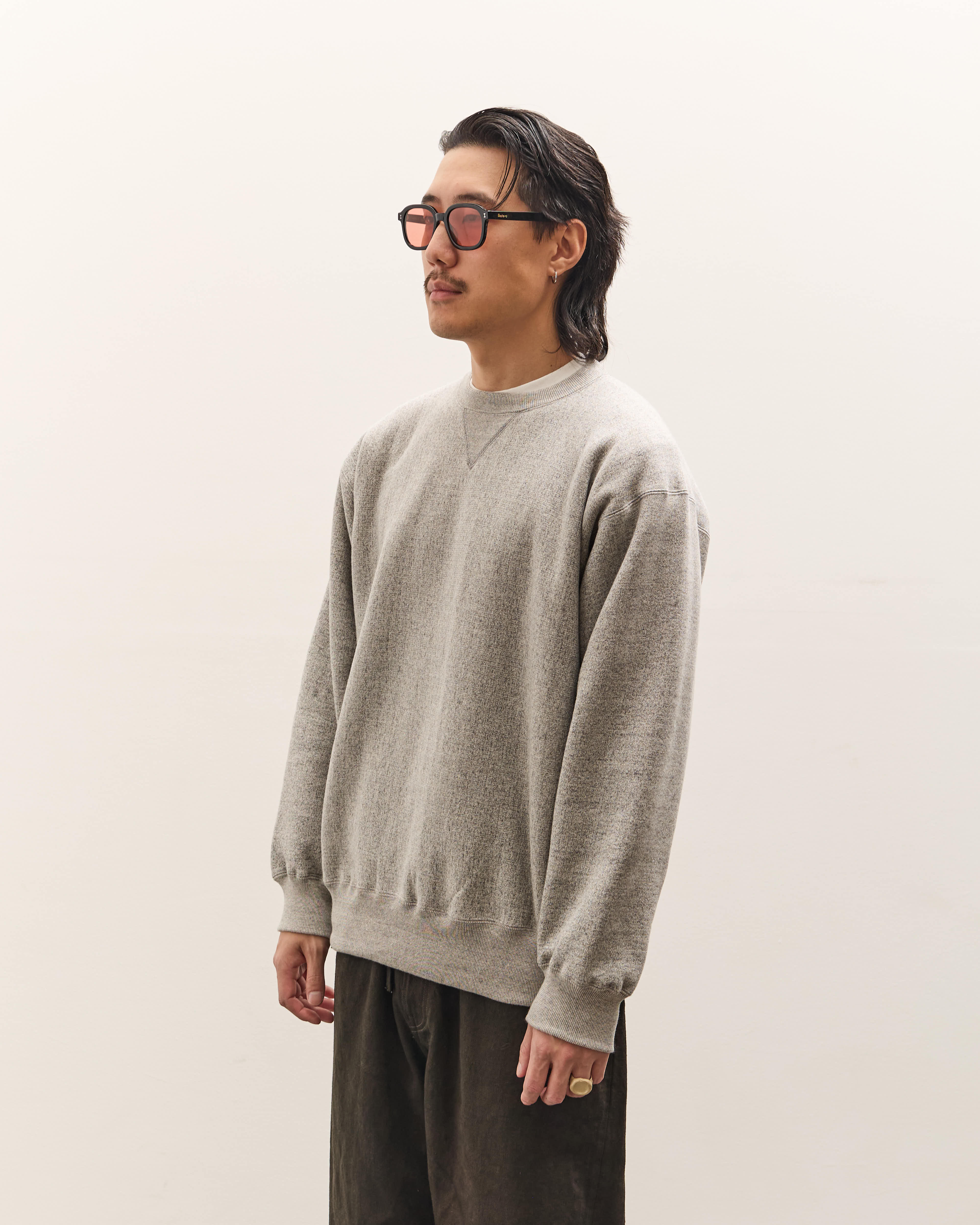 Yoko Sakamoto Athletic Sweater, Heather Gray - Image 4