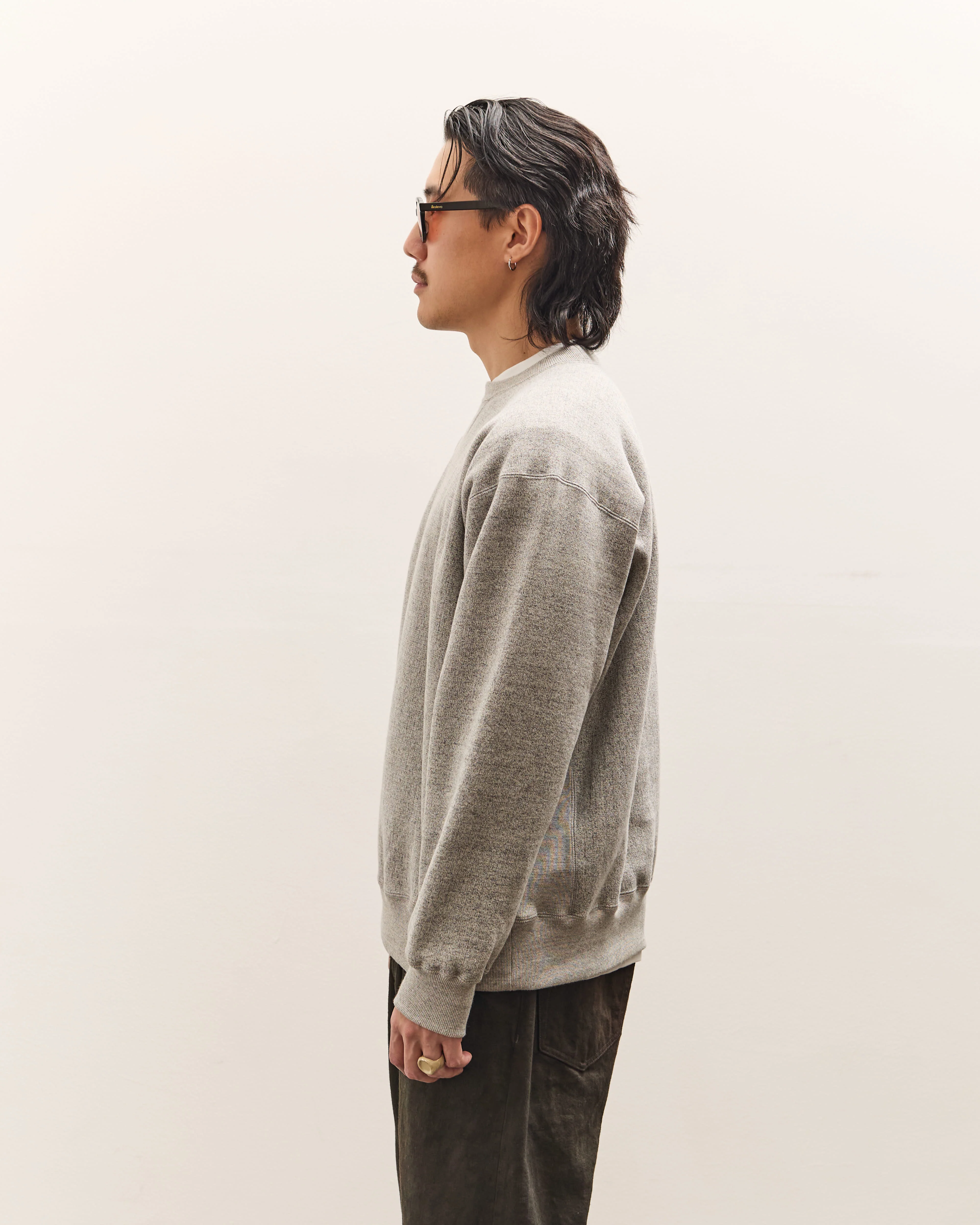 Yoko Sakamoto Athletic Sweater, Heather Gray - Image 5