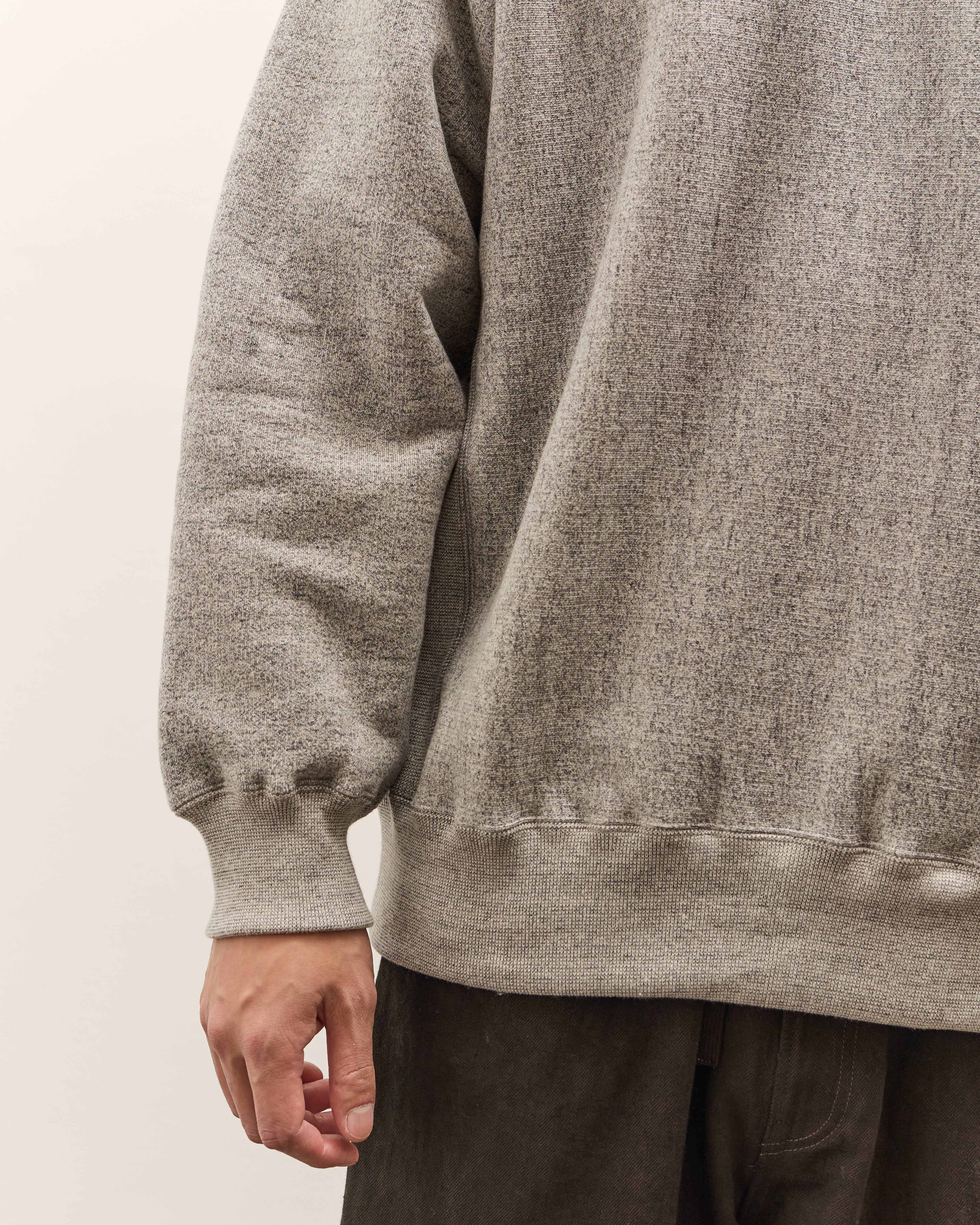 Yoko Sakamoto Athletic Sweater, Heather Gray - Image 8